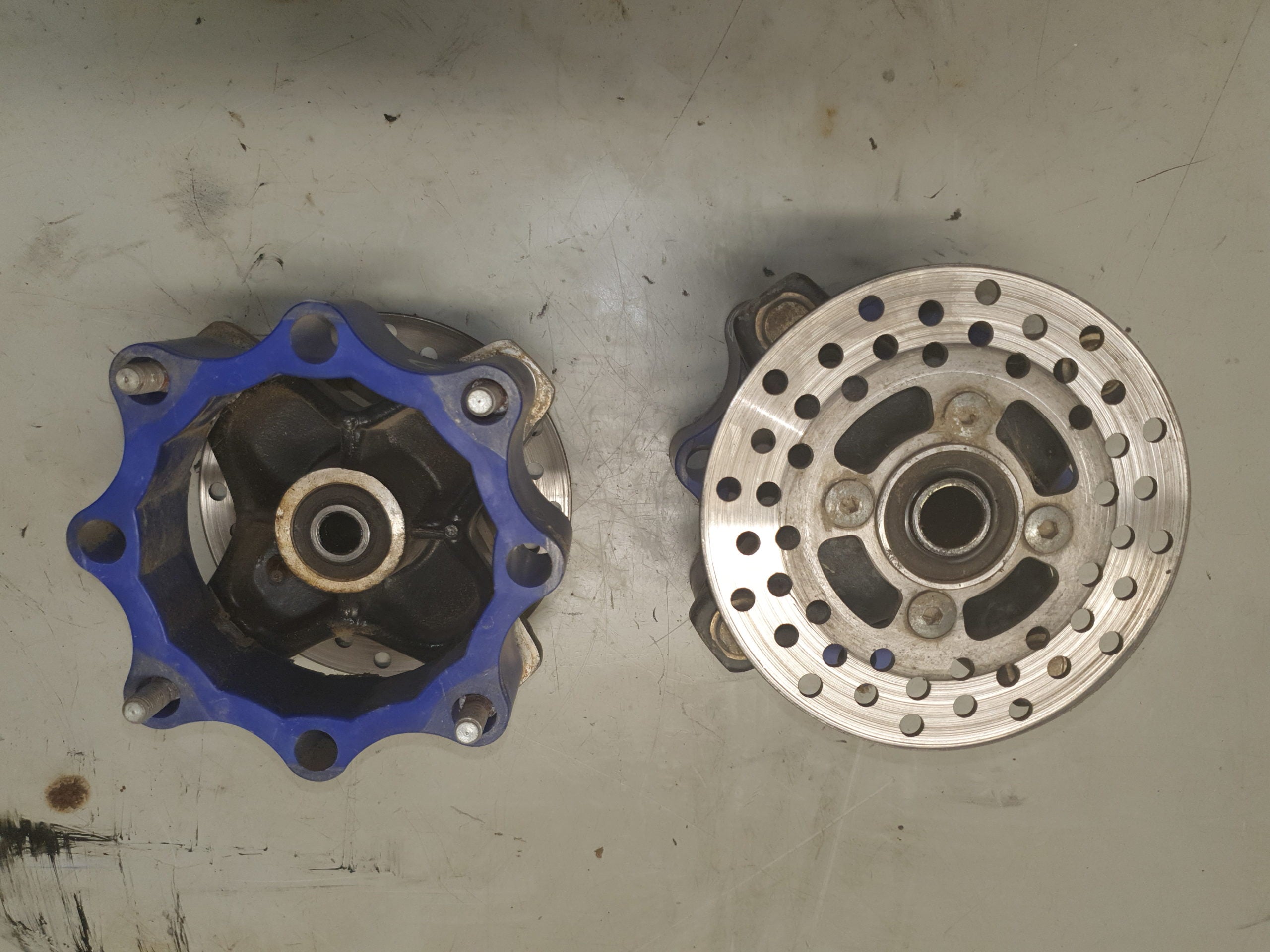 Paire de moyeux avant avec élargisseur yamaha 450 yfz