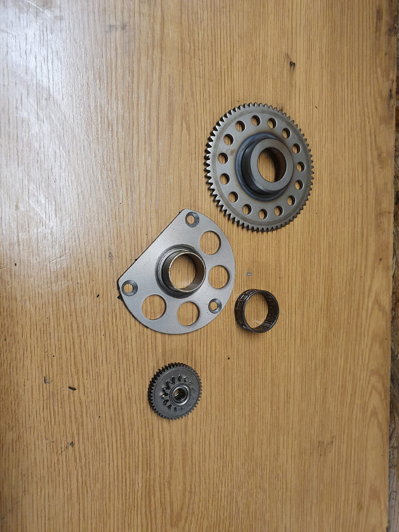 pignon et support démarreur yamaha 125 dtr 3MB-1