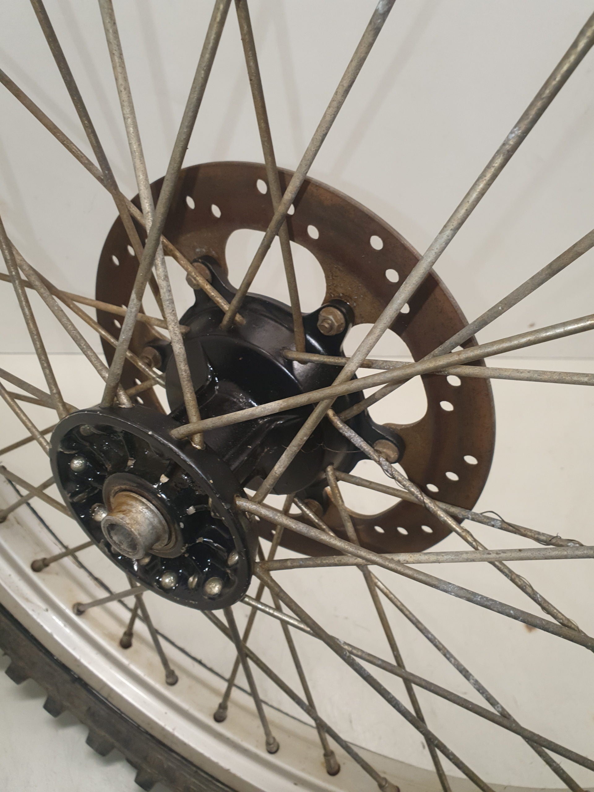 roue avant ktm 250 gs 1988 cerclage fissurer