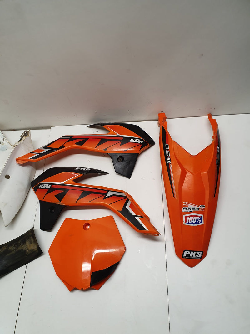 kit plastique orange blanc ktm 85 sx 2014-2