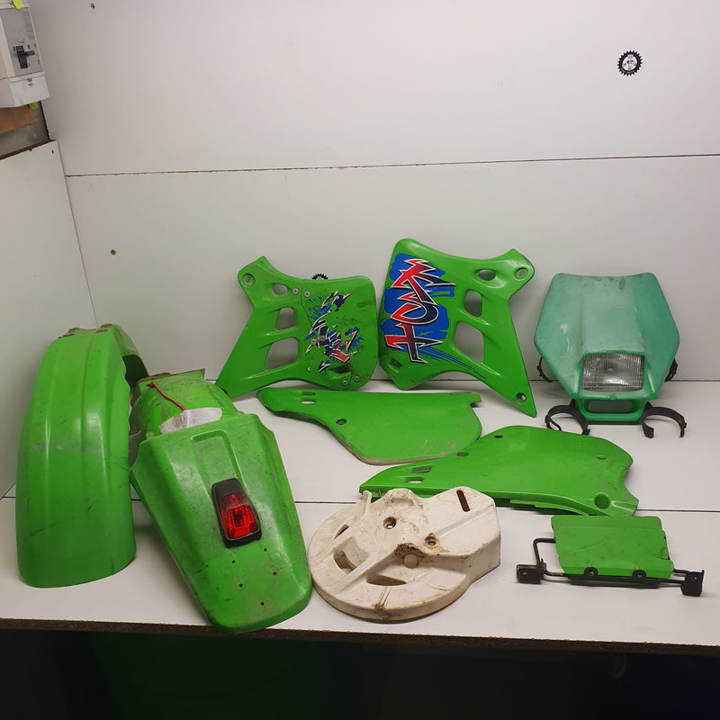 lot plastique kawasaki 125 kdx 1991-1