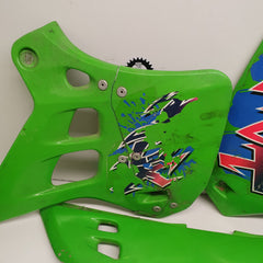 lot plastique kawasaki 125 kdx 1991-3