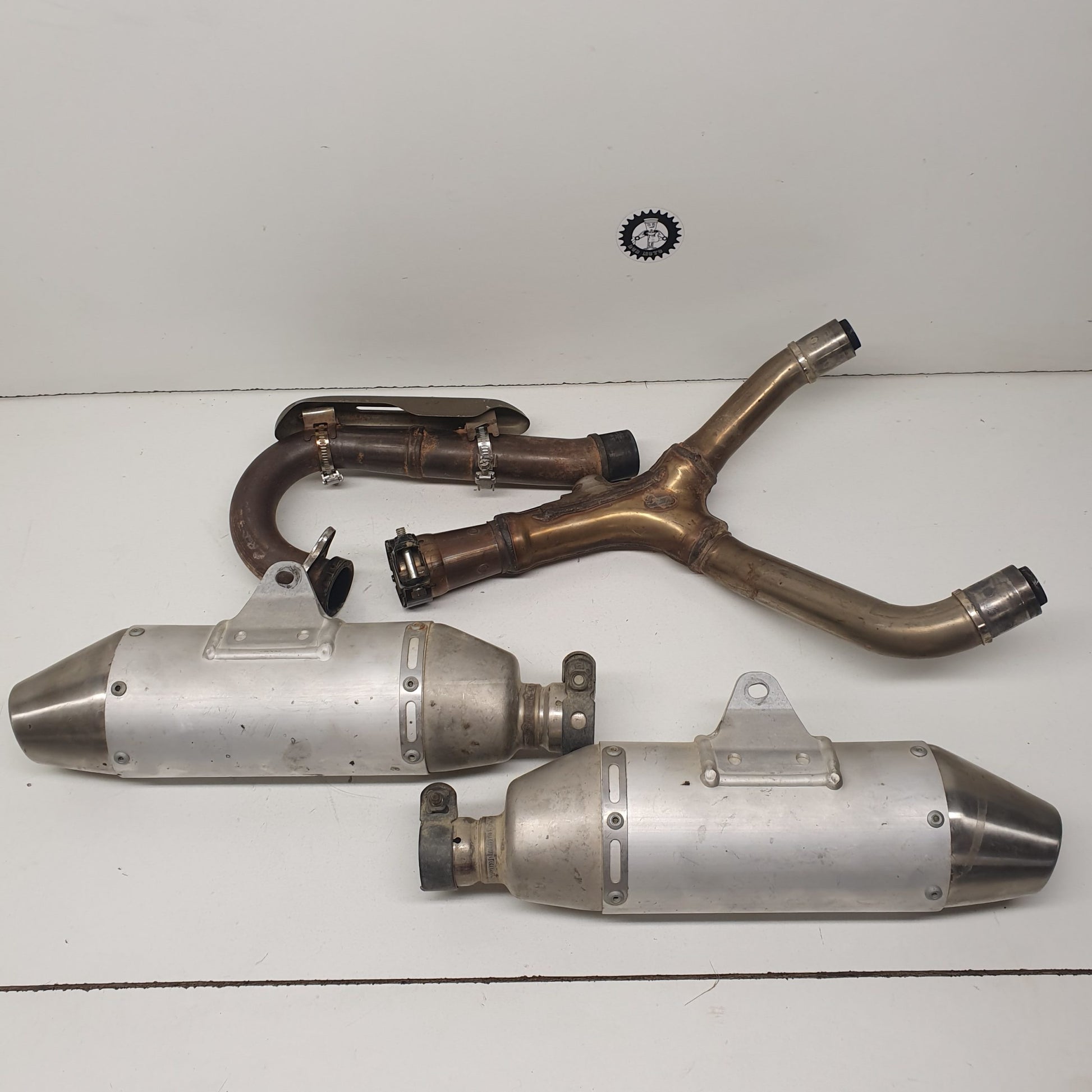 ligne echappement double sortie honda 250 crf 2008-2