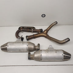 ligne echappement double sortie honda 250 crf 2008-2