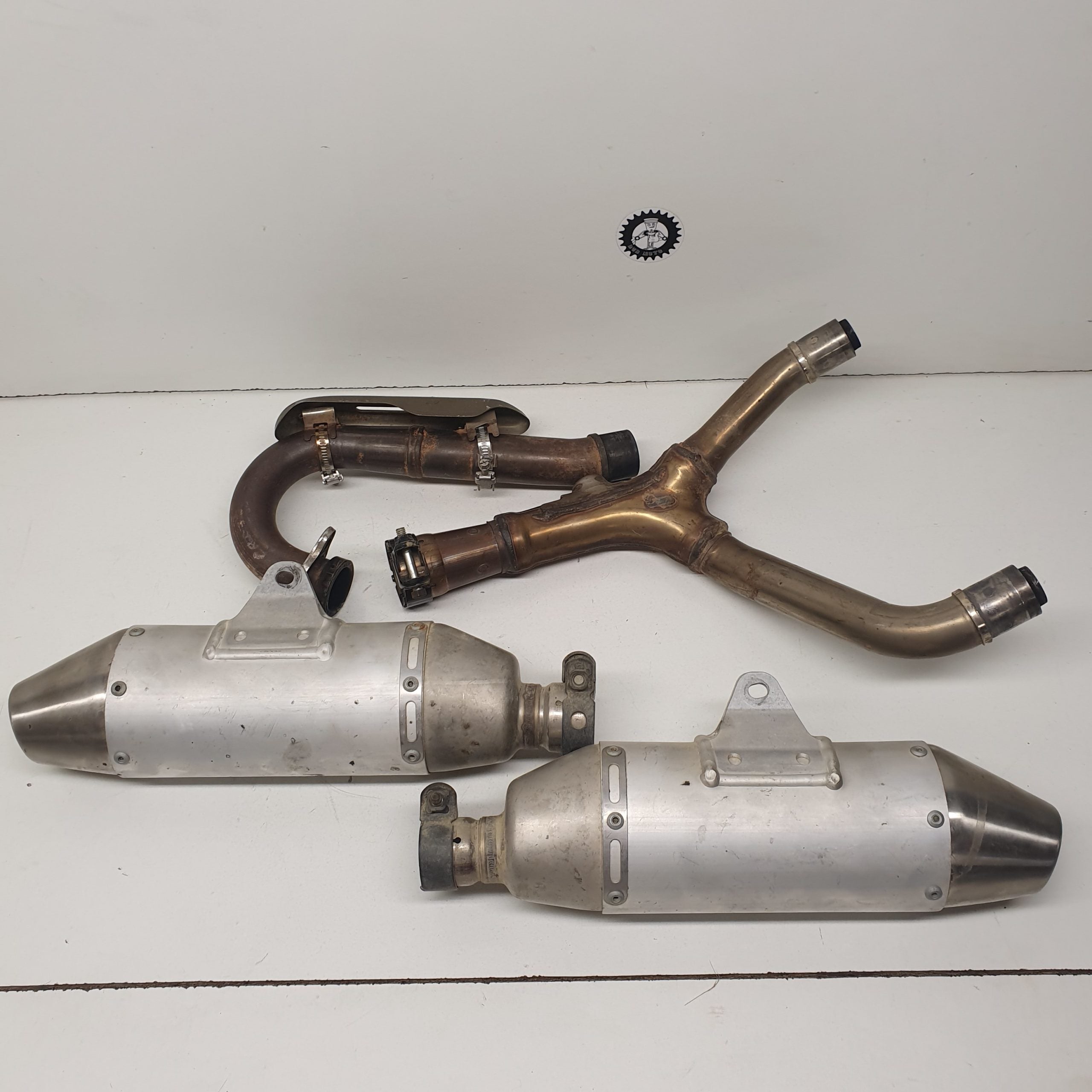 ligne echappement double sortie honda 250 crf 2008