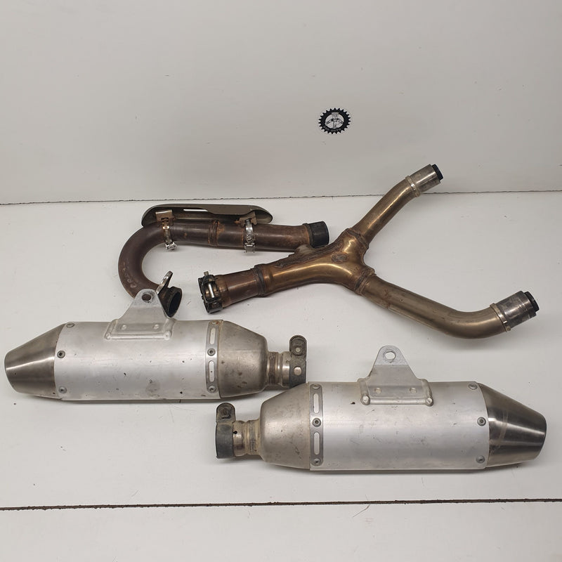ligne echappement double sortie honda 250 crf 2008-2