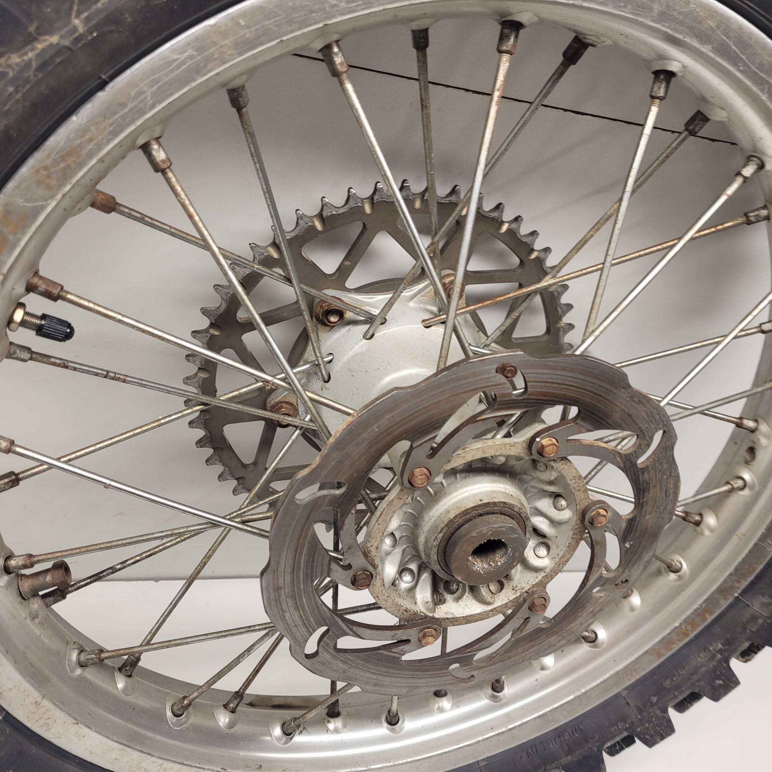 roue arrière cerclage hs ktm 125 sx 2001-3