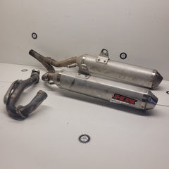echappement double sortie leovince hm honda 450 crf-1