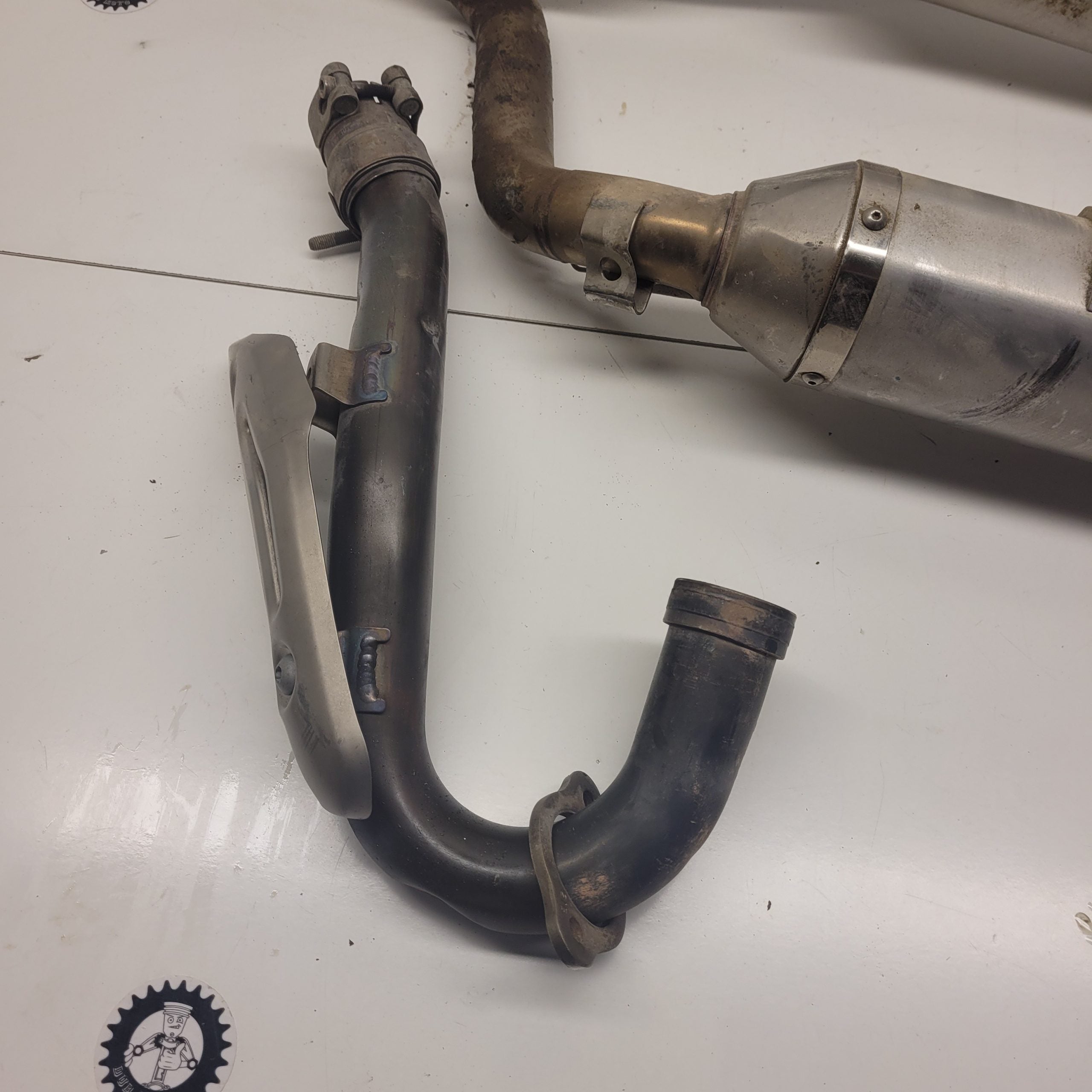 echappement double sortie leovince hm honda 450 crf