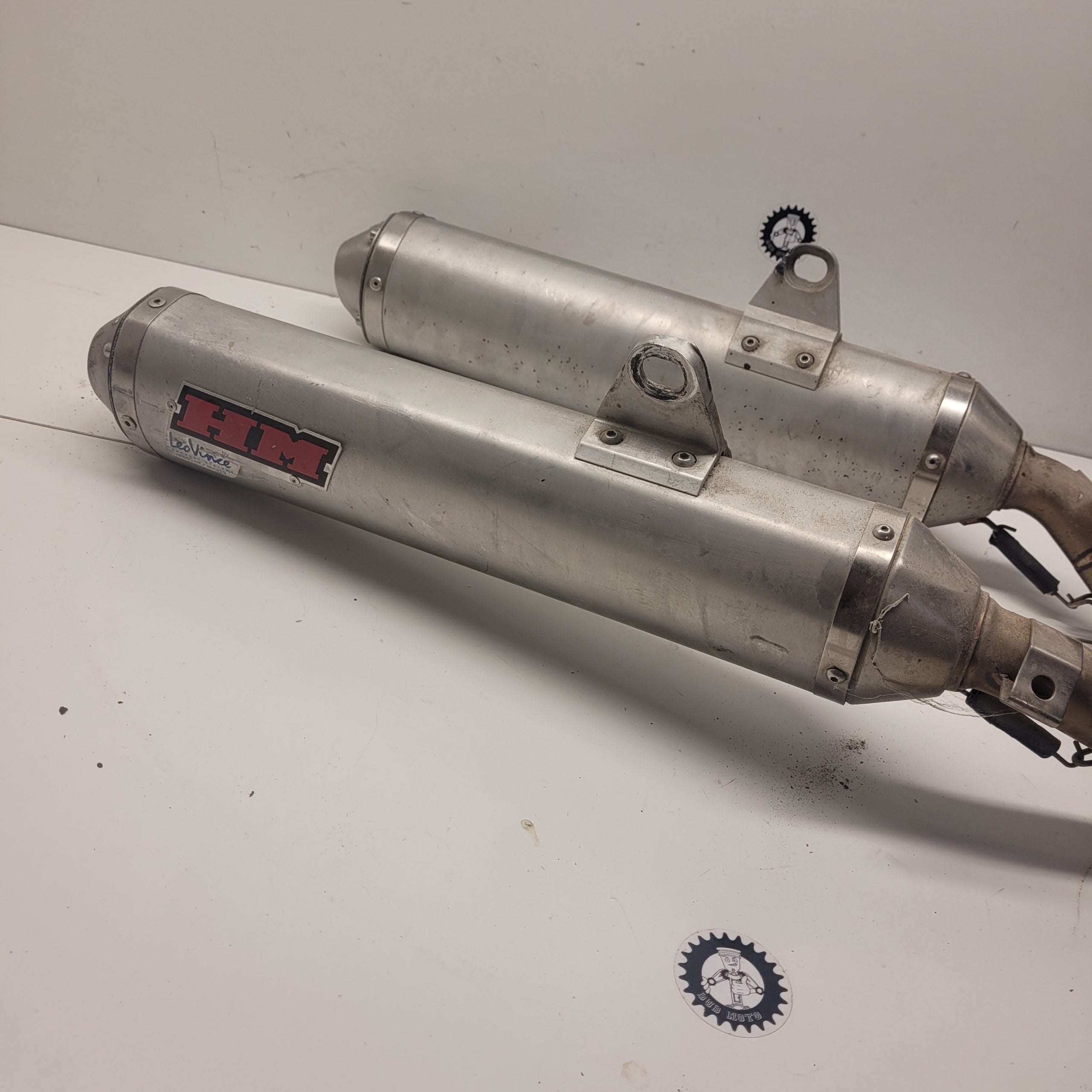 echappement double sortie leovince hm honda 450 crf-5
