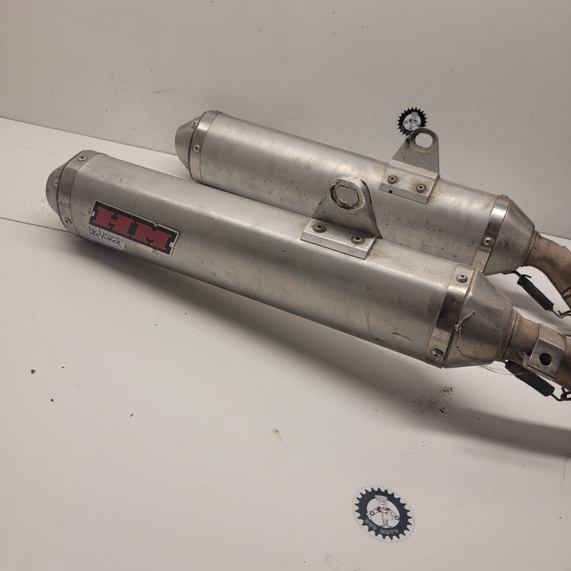 echappement double sortie leovince hm honda 450 crf-5