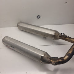 echappement double sortie leovince hm honda 450 crf-6