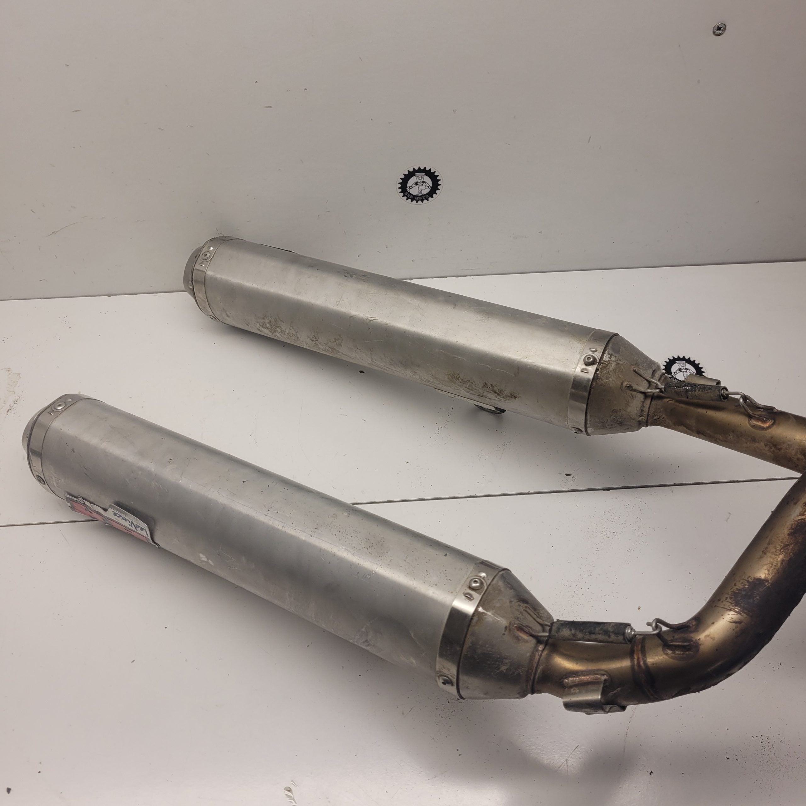 echappement double sortie leovince hm honda 450 crf-6