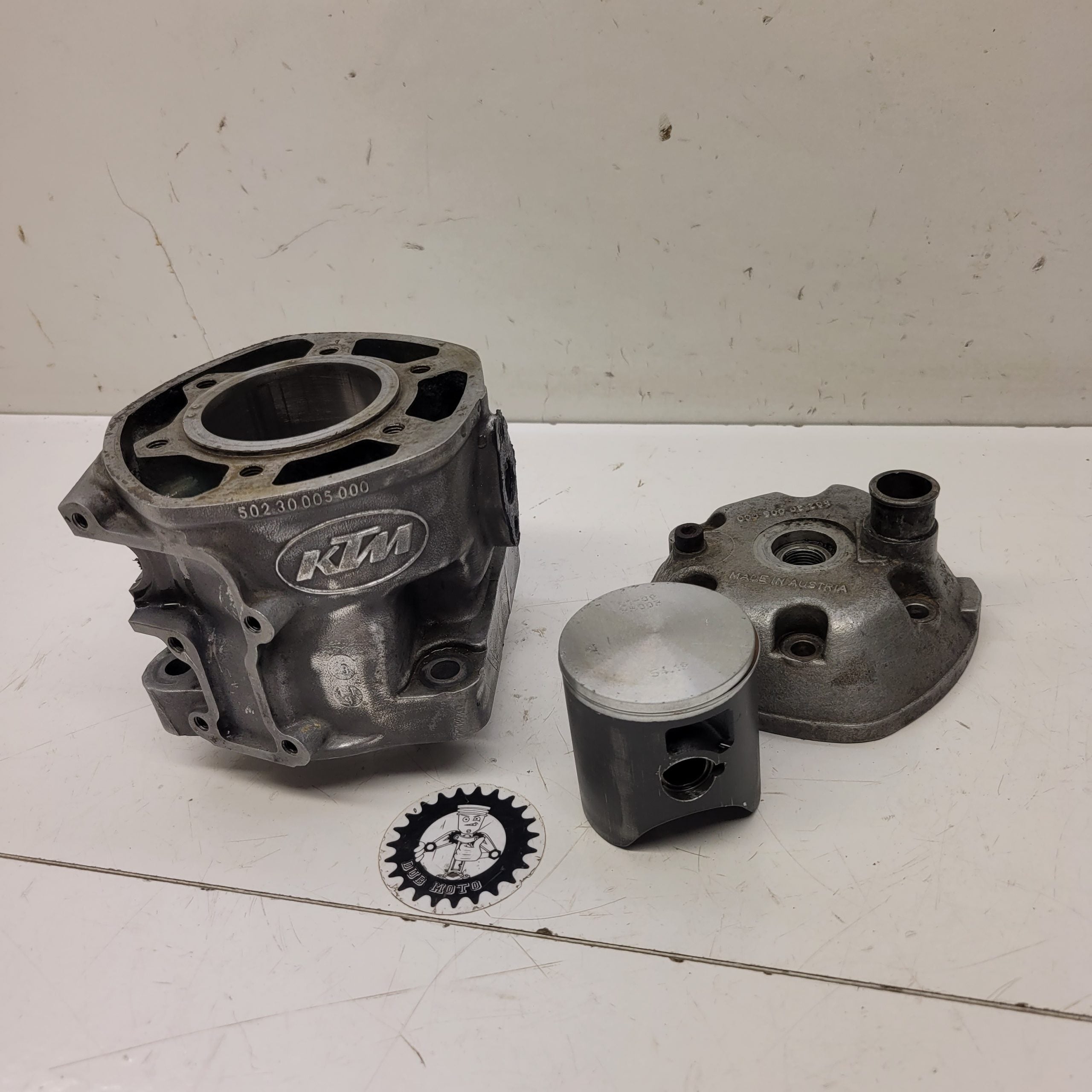 cylindre piston culasse ktm 125 gs 1989 502