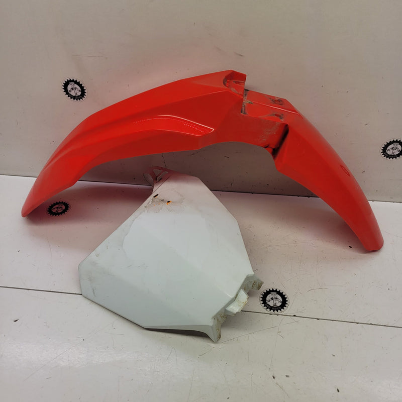 garde boue avant plaque numero honda 450 crf 2018-2