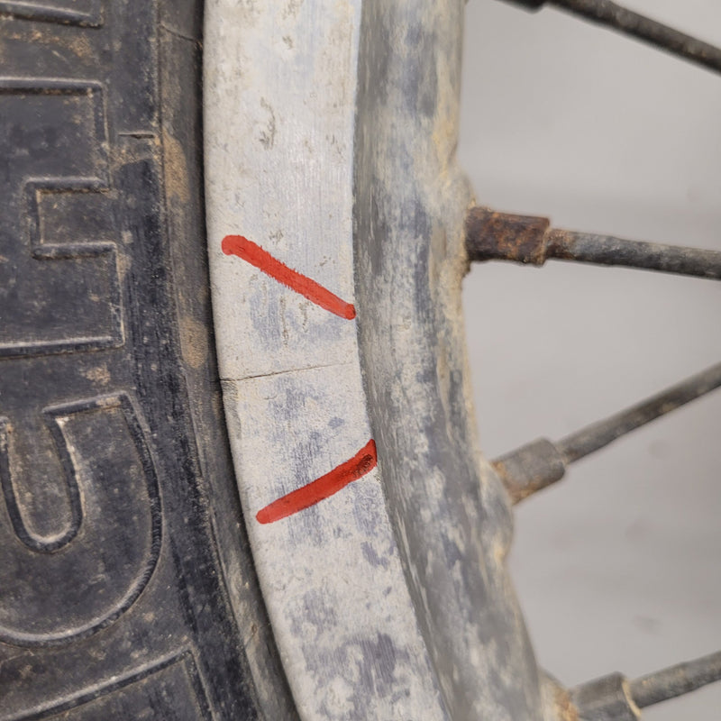 roue arrière en l'état honda 125 cr 1988-2