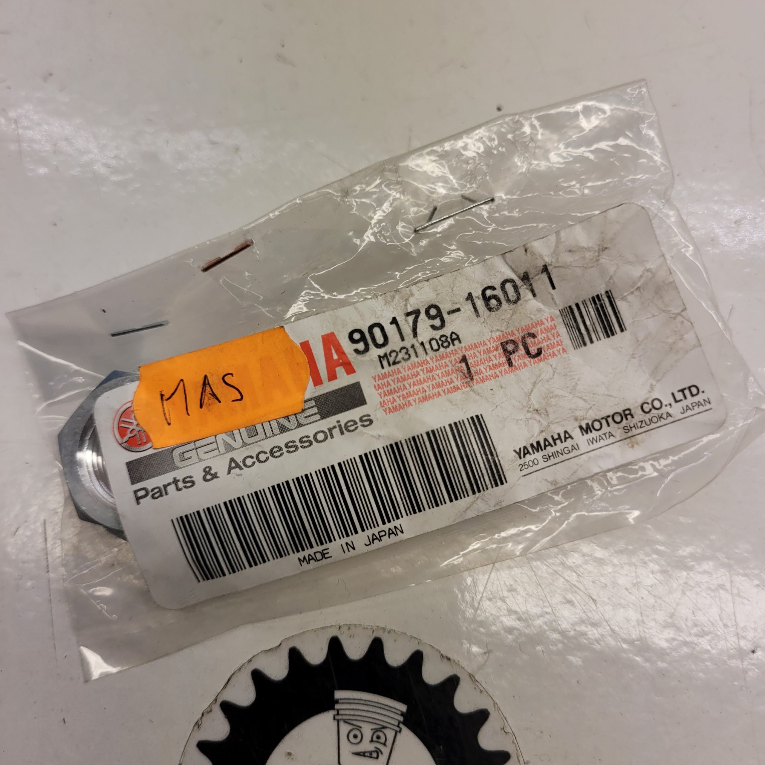 ecrous axe de roue avant neuf 90179-16011 yamaha 250 yzf 2006