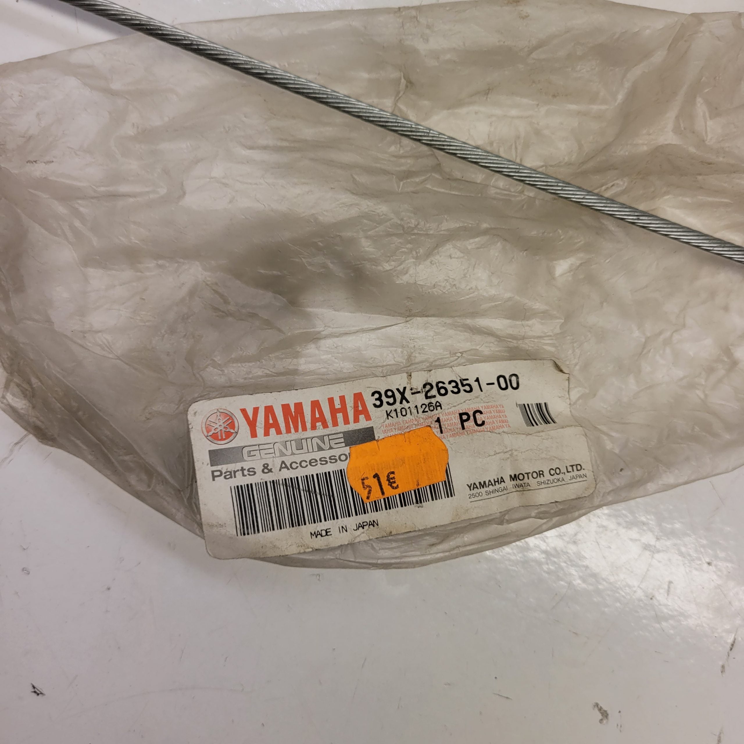 cable de frein neuf 39X-26351-00 yamaha 125 yz 84-87