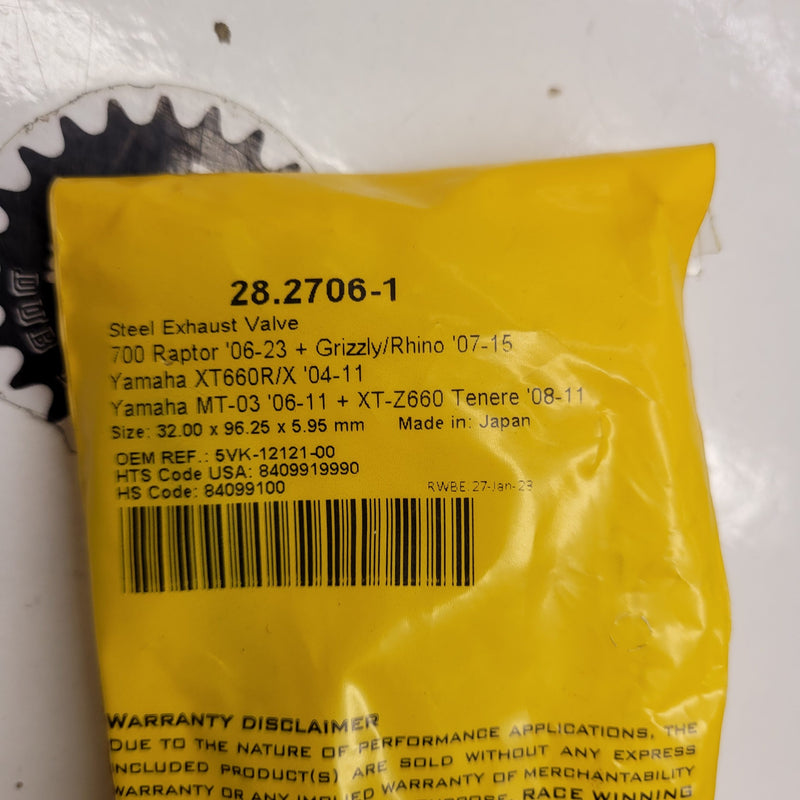 valve echappement neuf yamaha 700 raptor grizzly 07-15-2