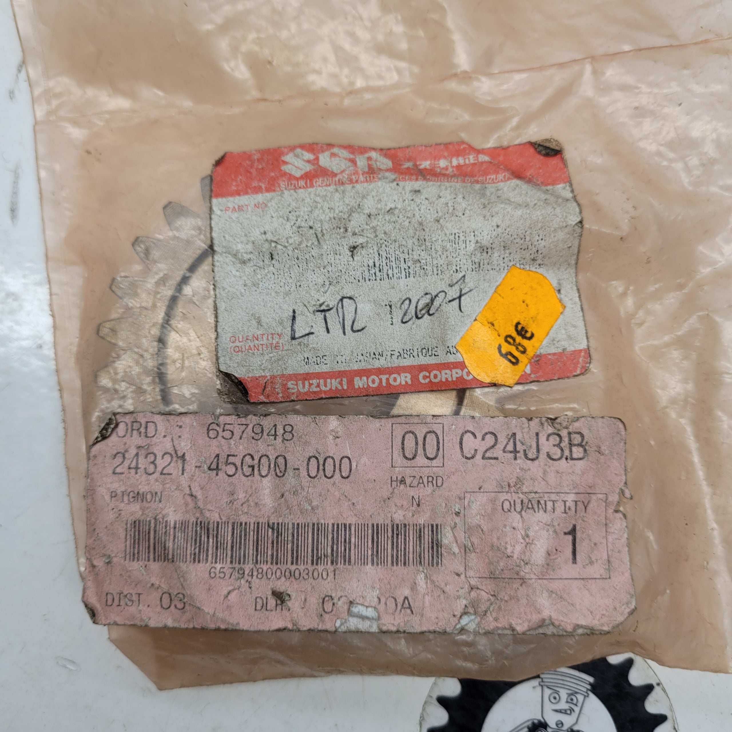 pignon seconde 24321-45G00 suzuki 450 ltr