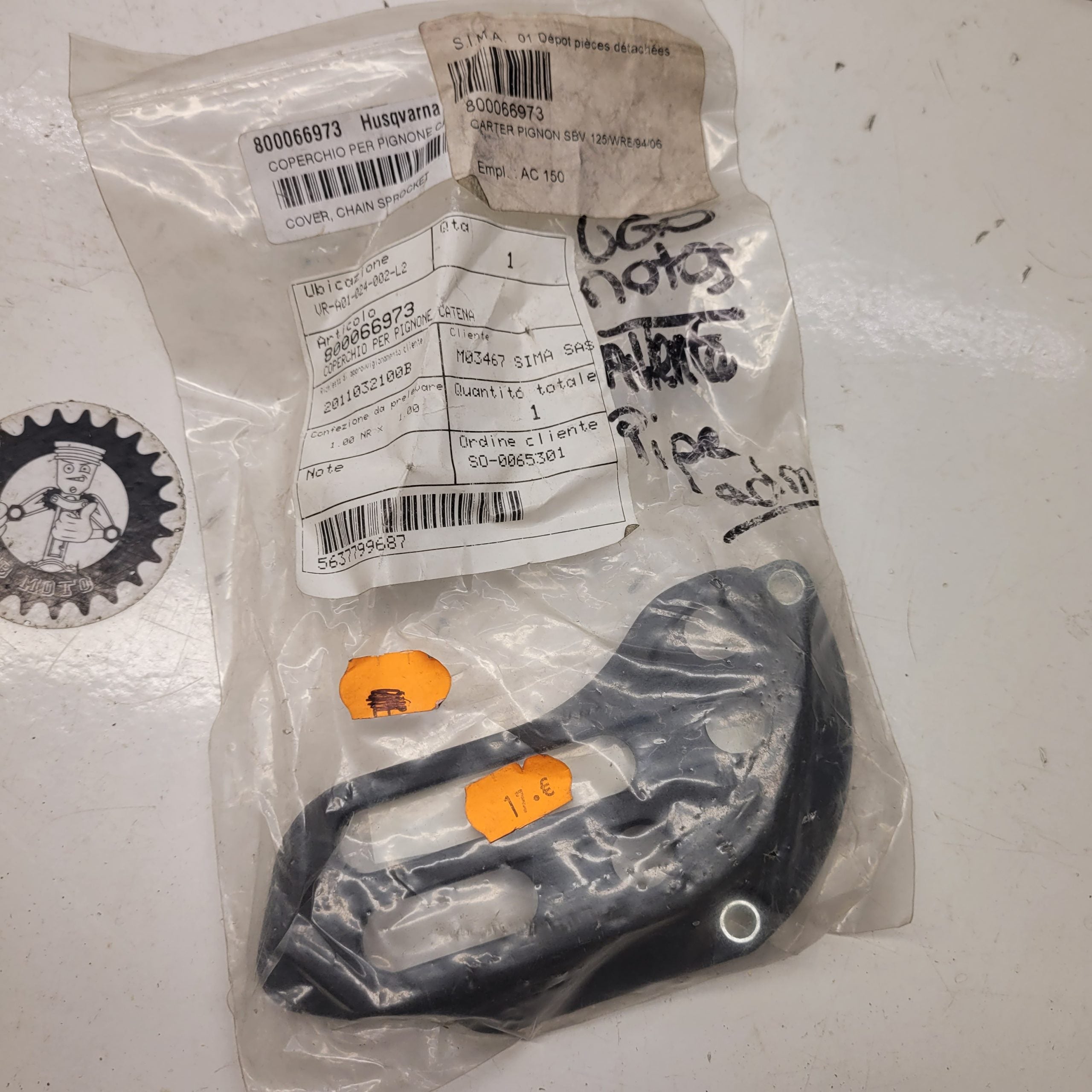 couvercle pignon 800066973 neuf husqvarna 125 cr 06