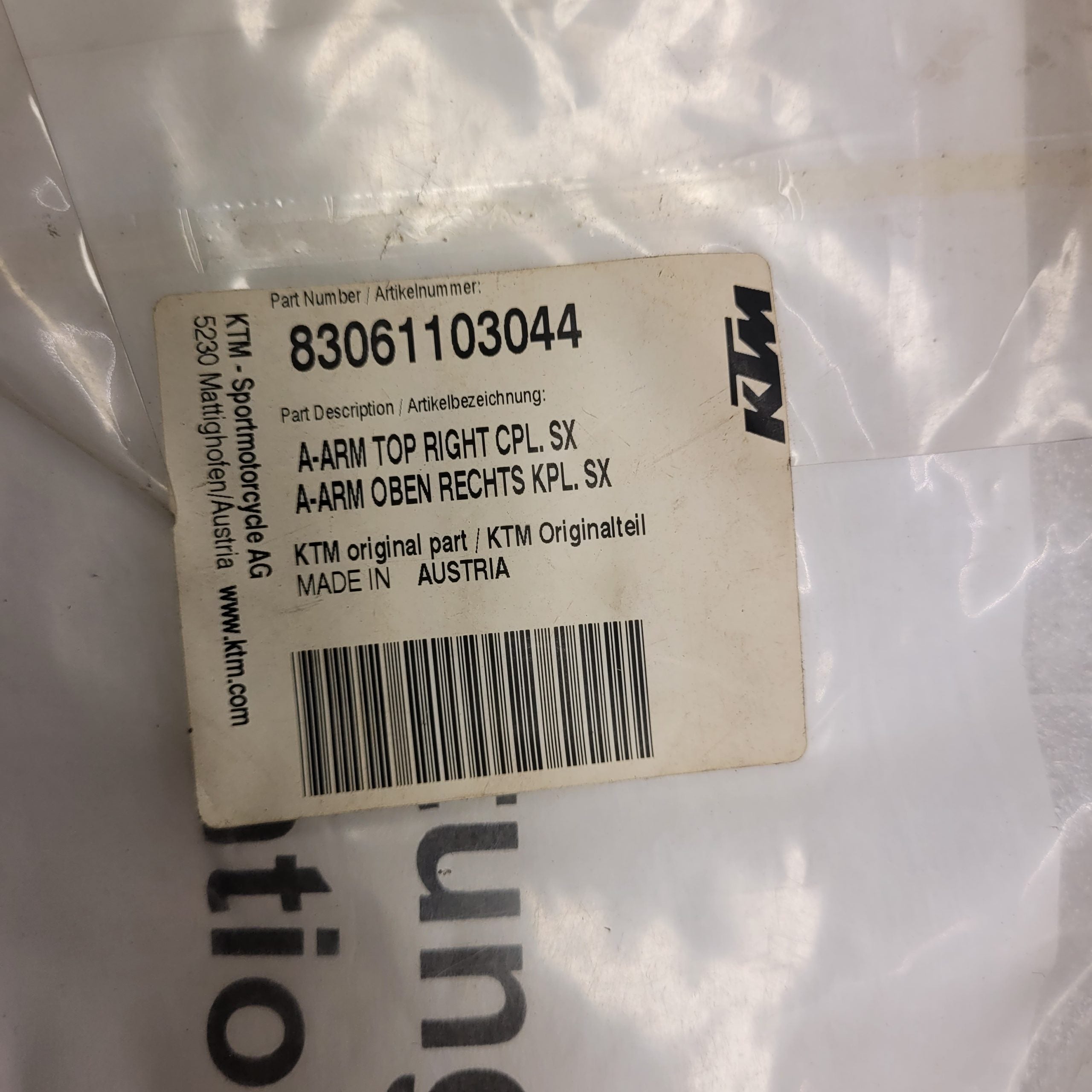 triangle neuf ktm 505 sx 83061103044