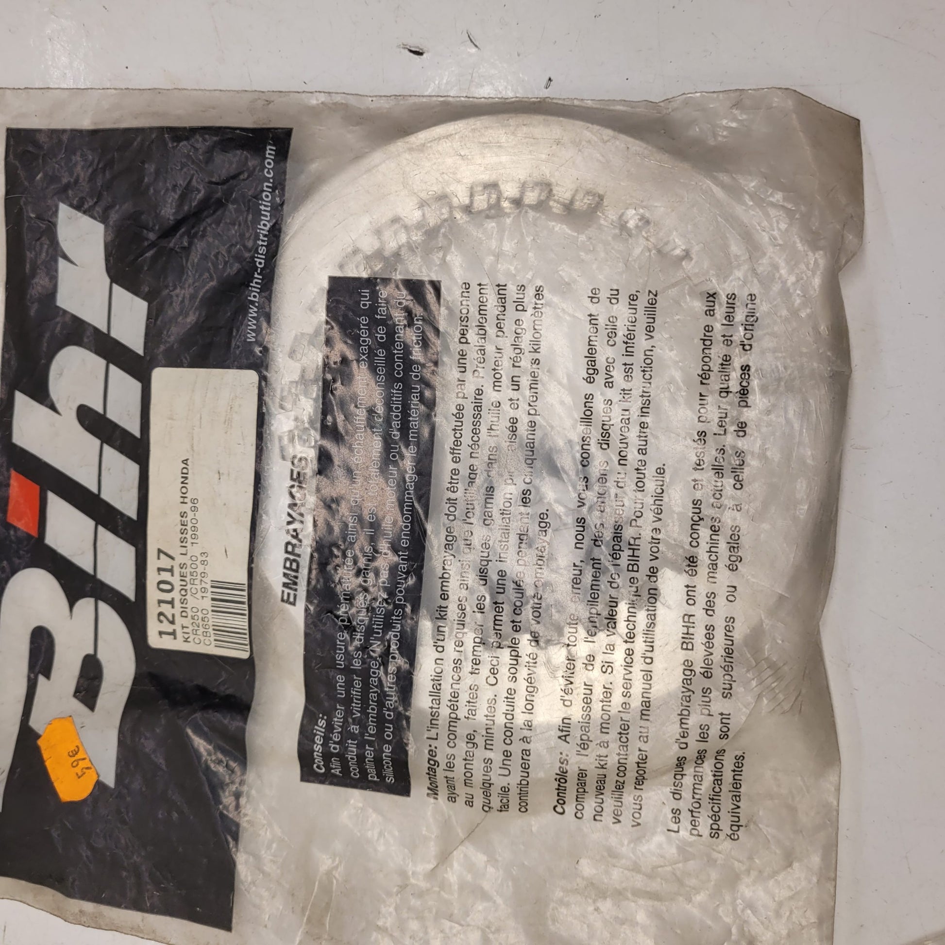 disques lisses neuf bihr honda 250 500 cr 90-96-1