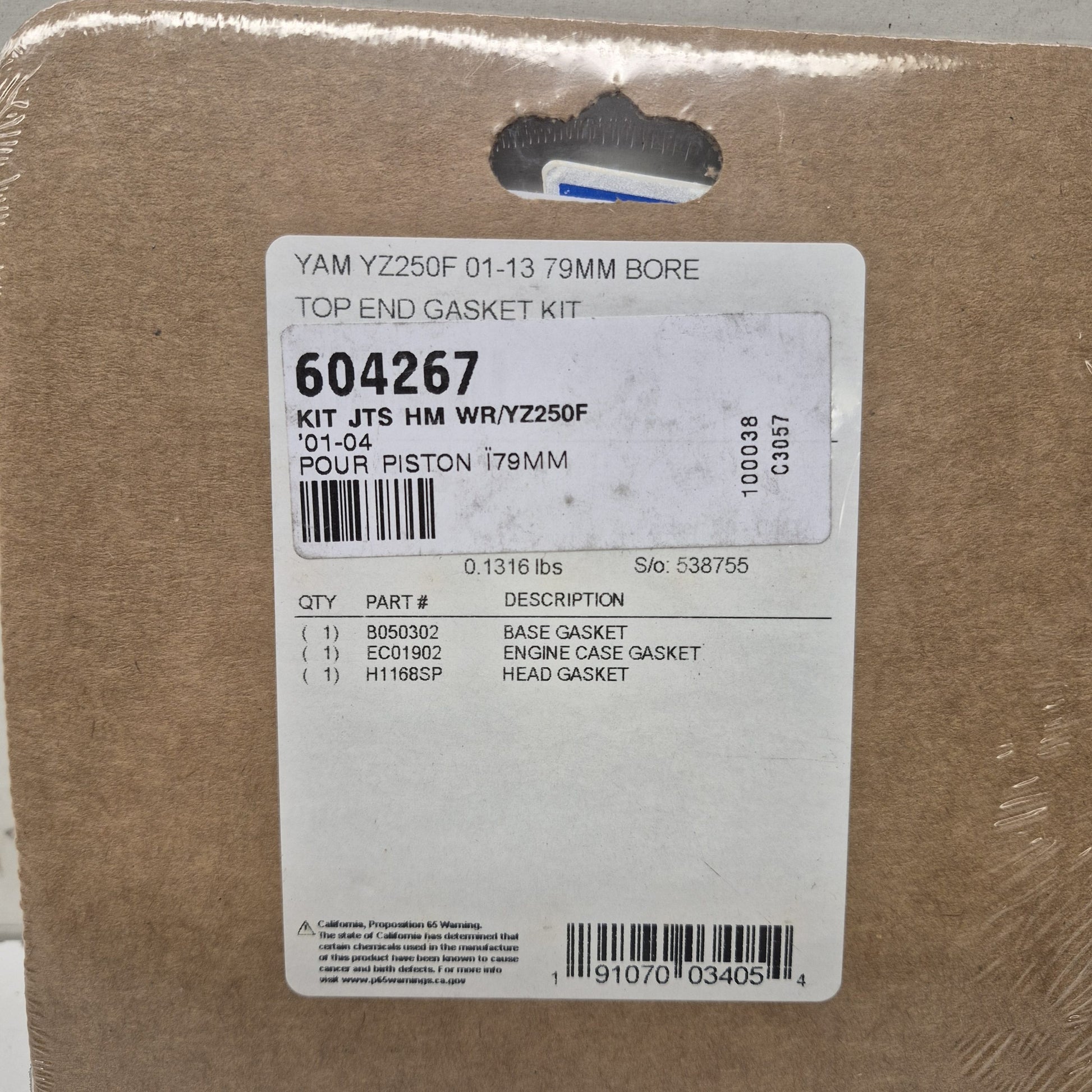 joint haut moteur yamaha 250 yzf 01-04-2