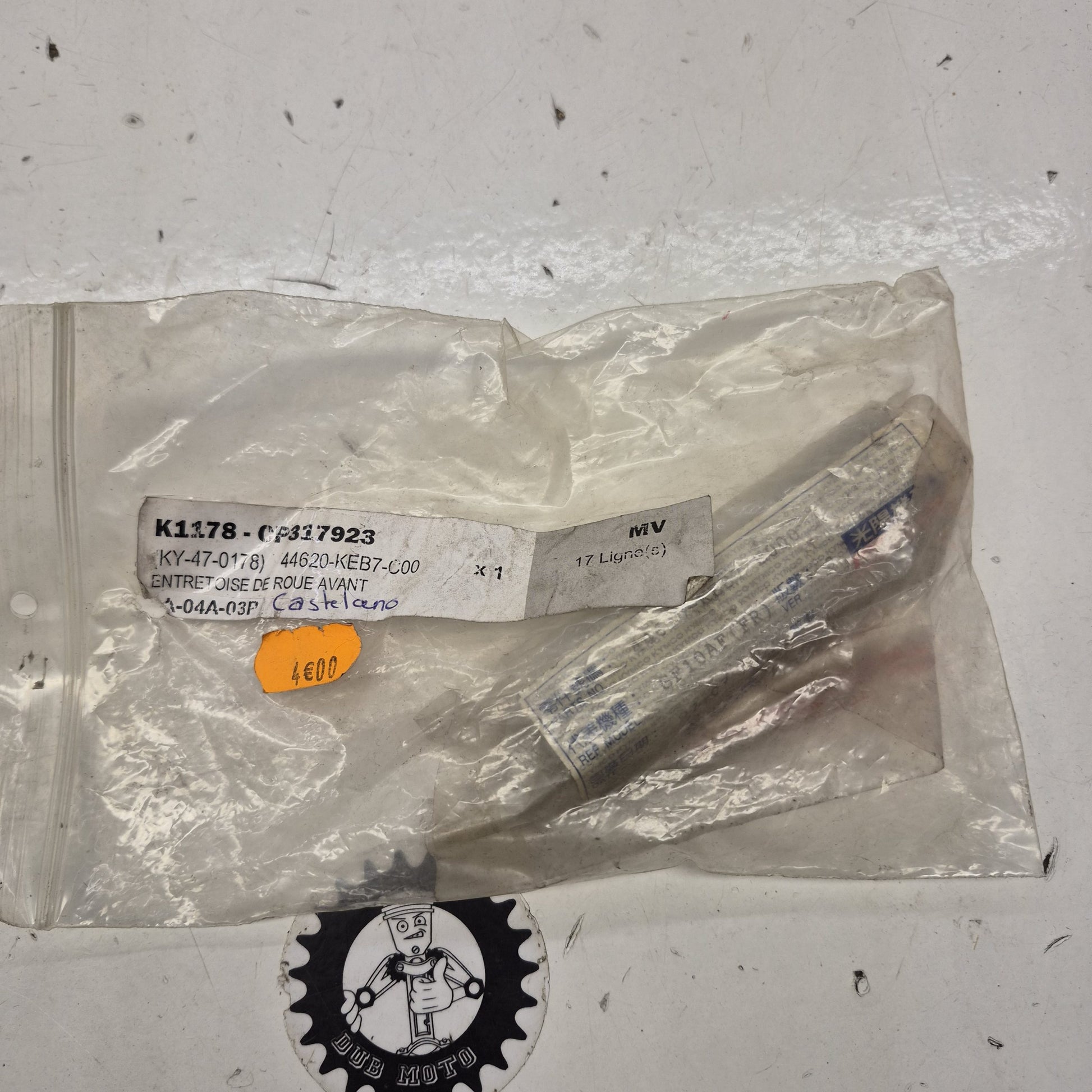 entretoise roue avant neuve kymco 50-200 agility cobra like 44620-KEB7-C00-1