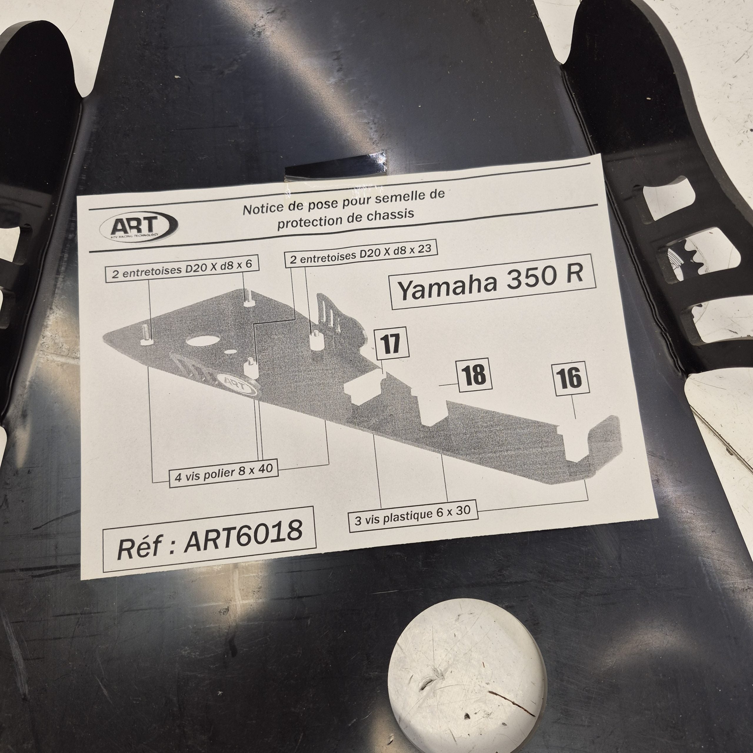 sabot central neuf art yamaha 350 raptor