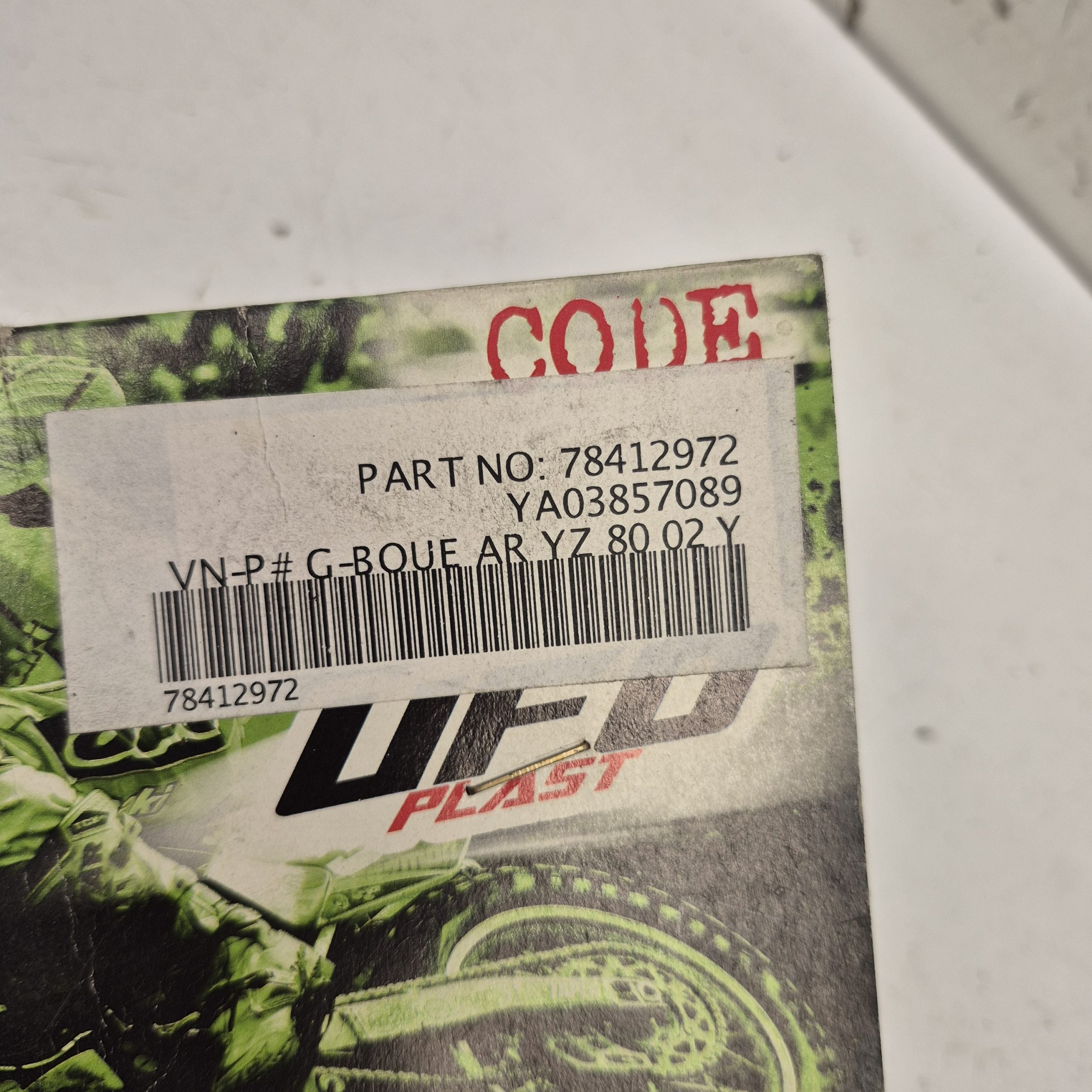 garde boue arriere neuf yamaha 80 yz 02
