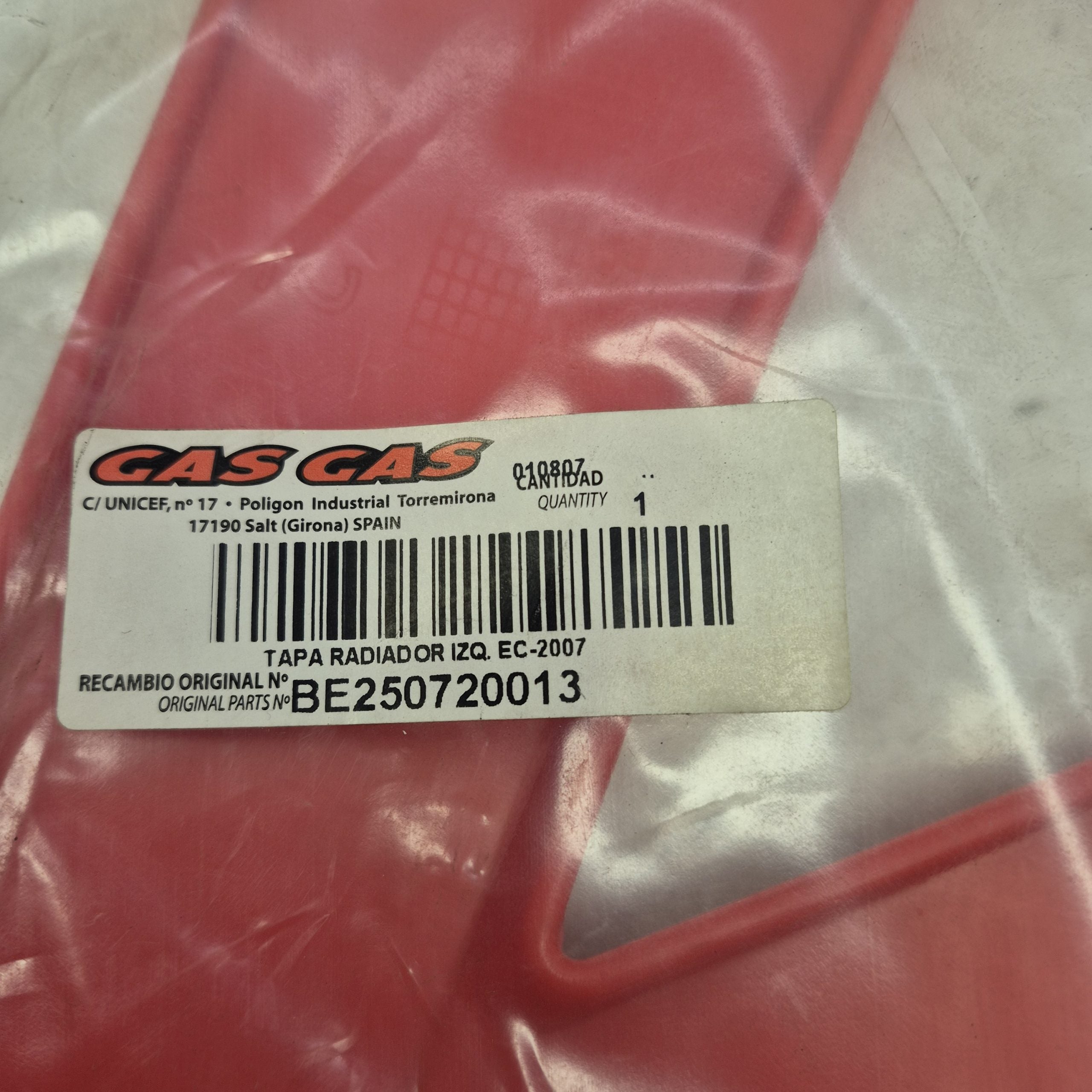 plastique gasgas BE250720013-3