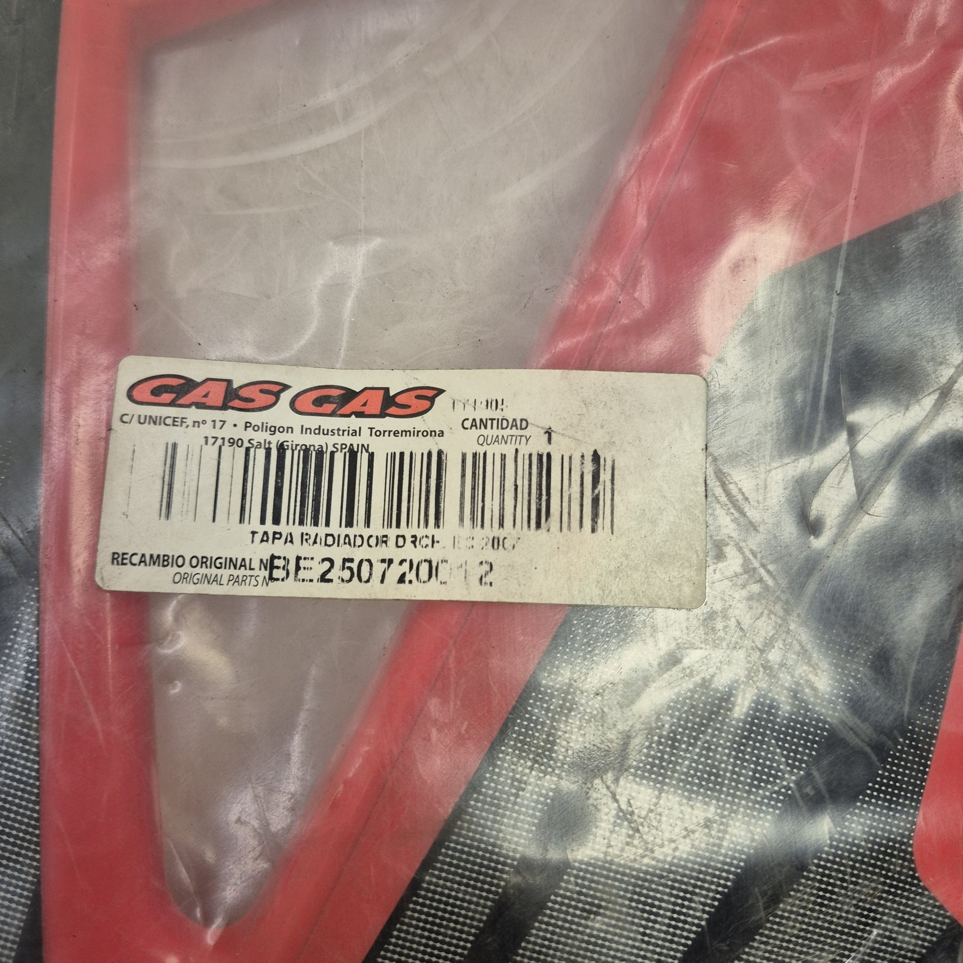 plastique neuf gasgas BE250720012-2