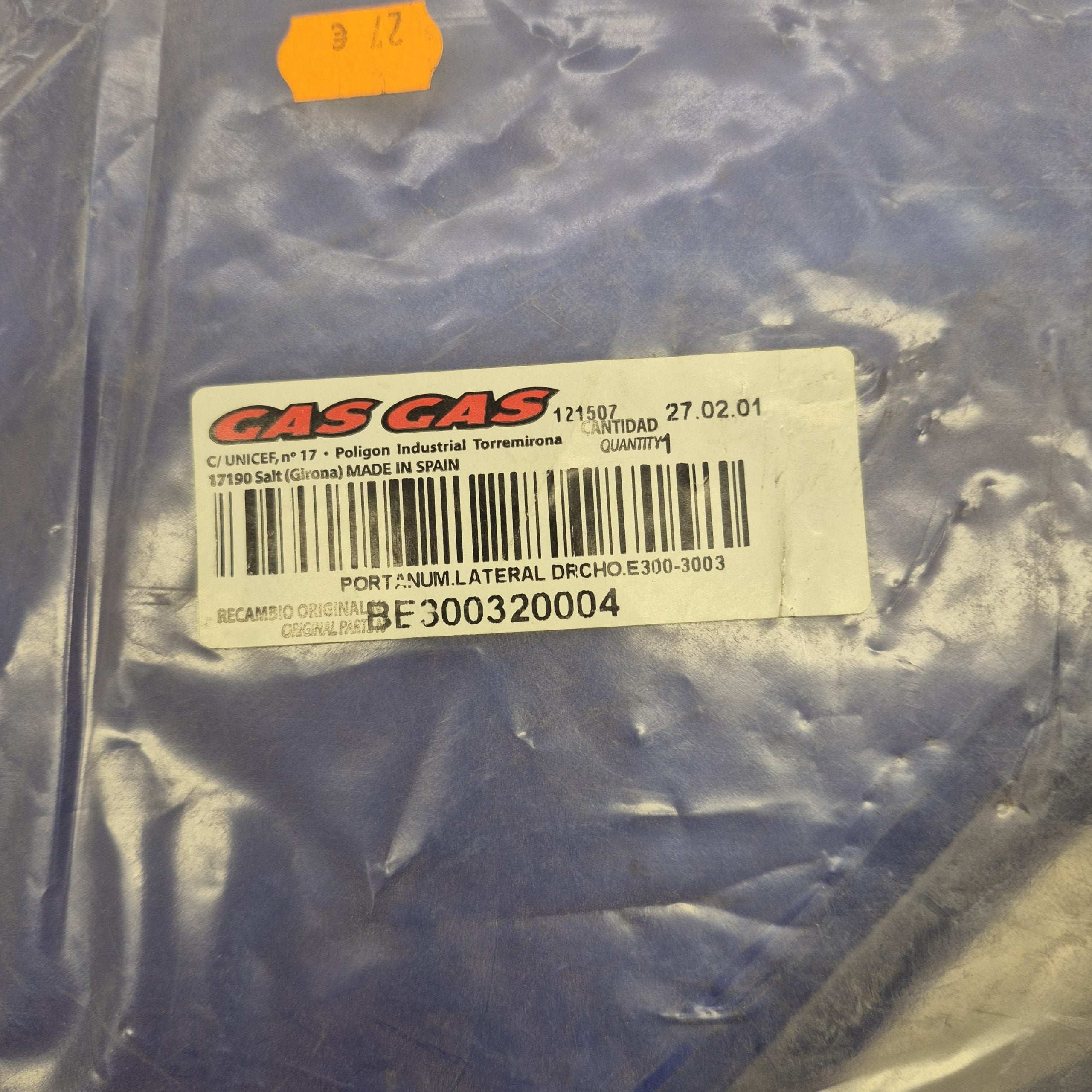 plastique neuf gasgas BE300320004