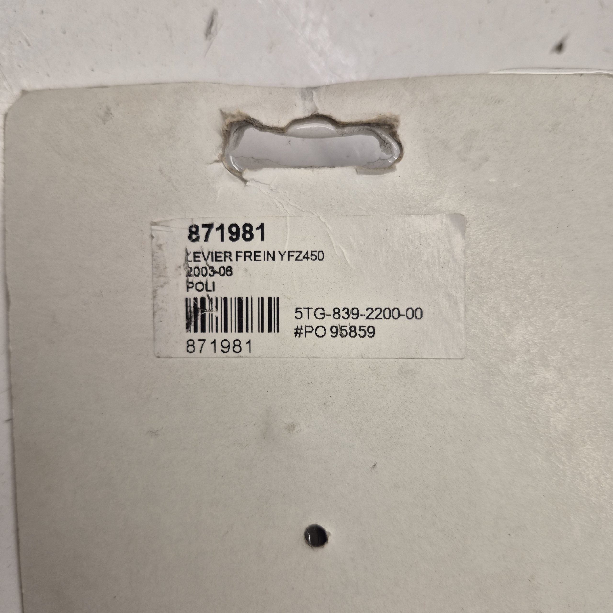 levier frein yamaha 450 yfz 03-06