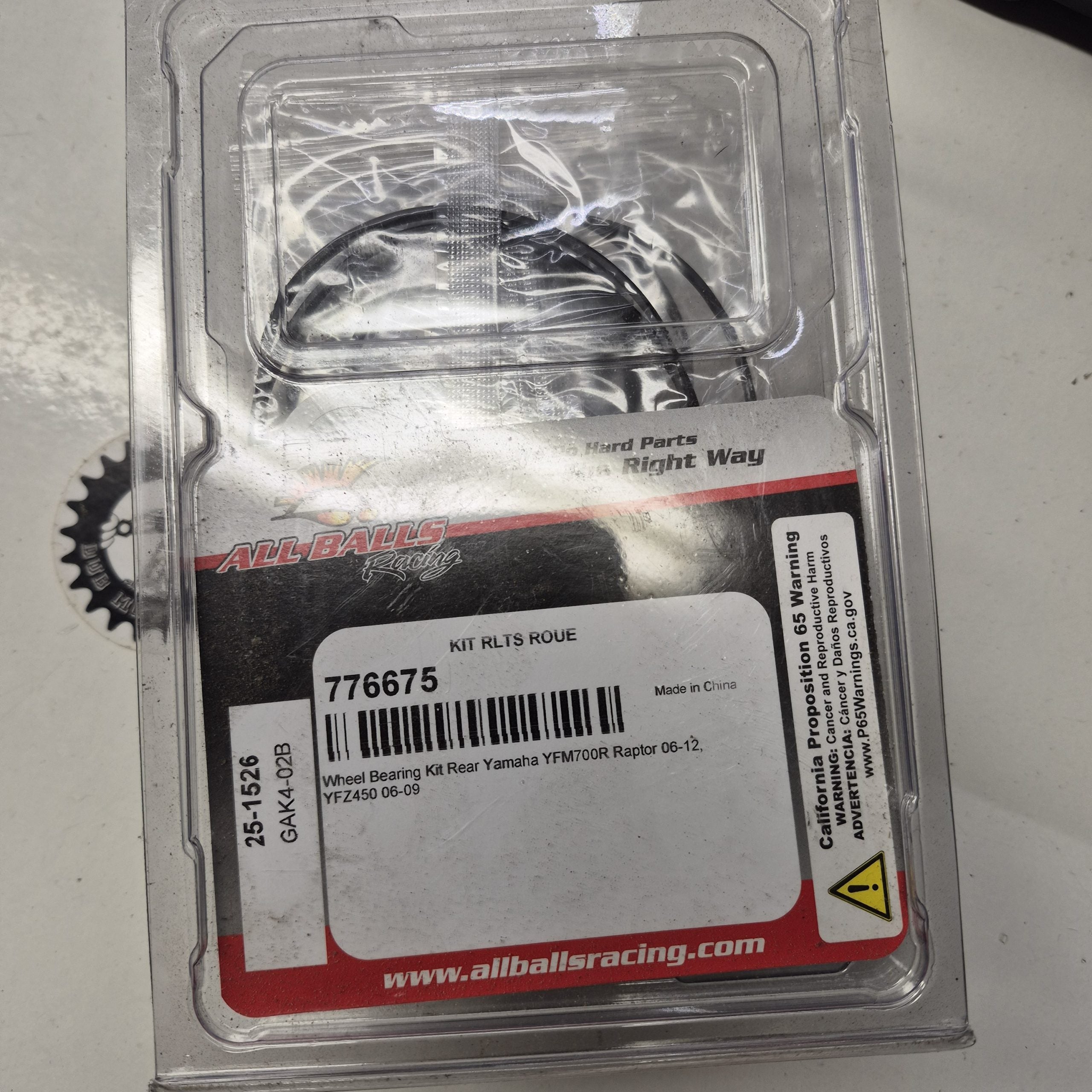 kit roulements roue arriere yamaha 450 yfz 06-09 700 raptor 06-12 776675