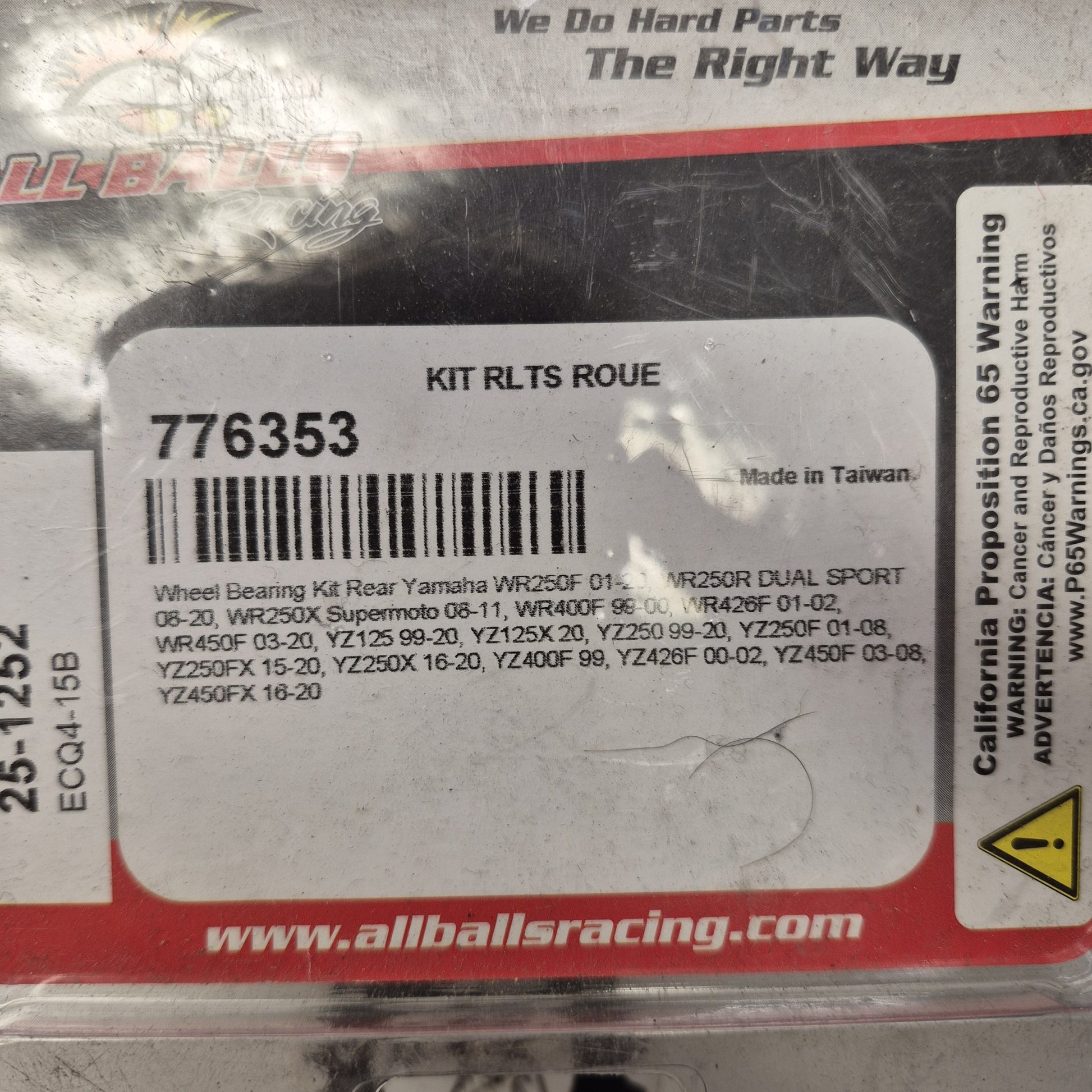 kit roulements de roues arriere yamaha 125 250 yz 99-20 250 400 426 450 yzf 99-20 776353-2