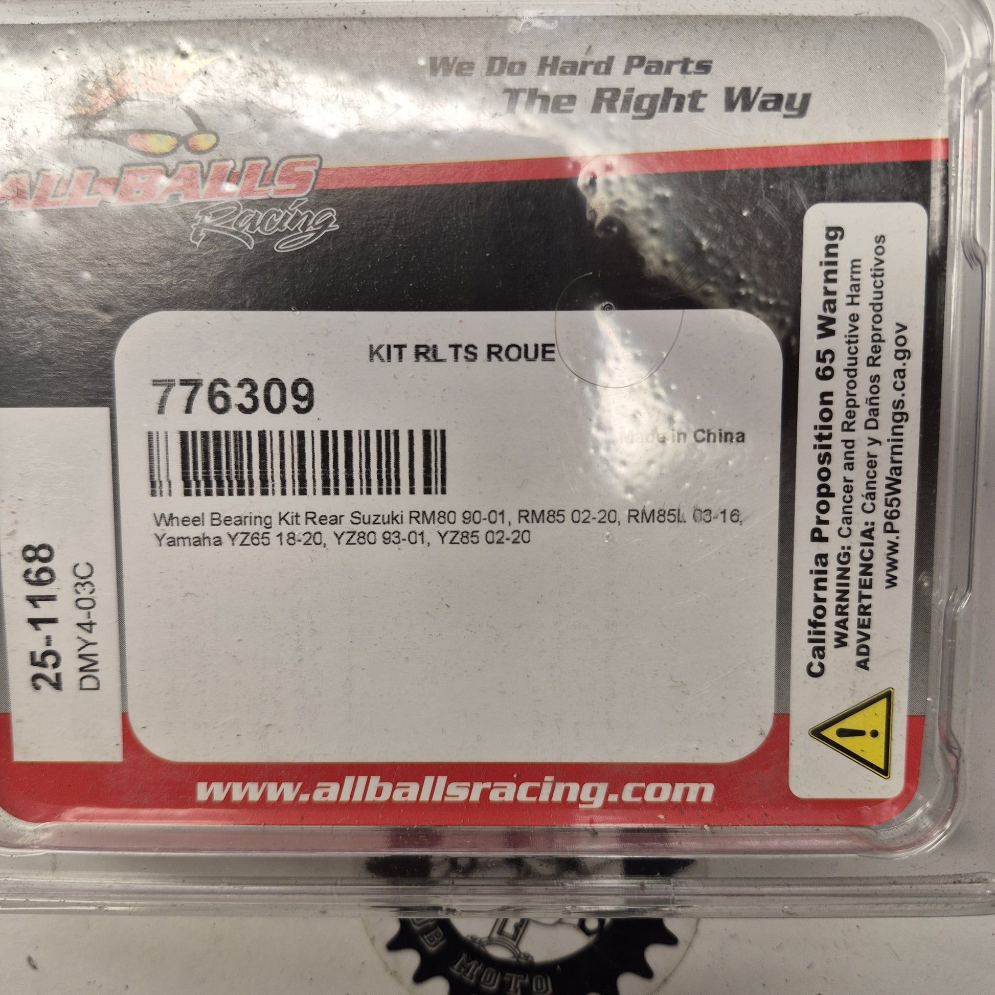 kit roulements de roues arriere yamaha  65 80 85 yz 93-21 suzuki 80 85 rm 90-20 776309-2