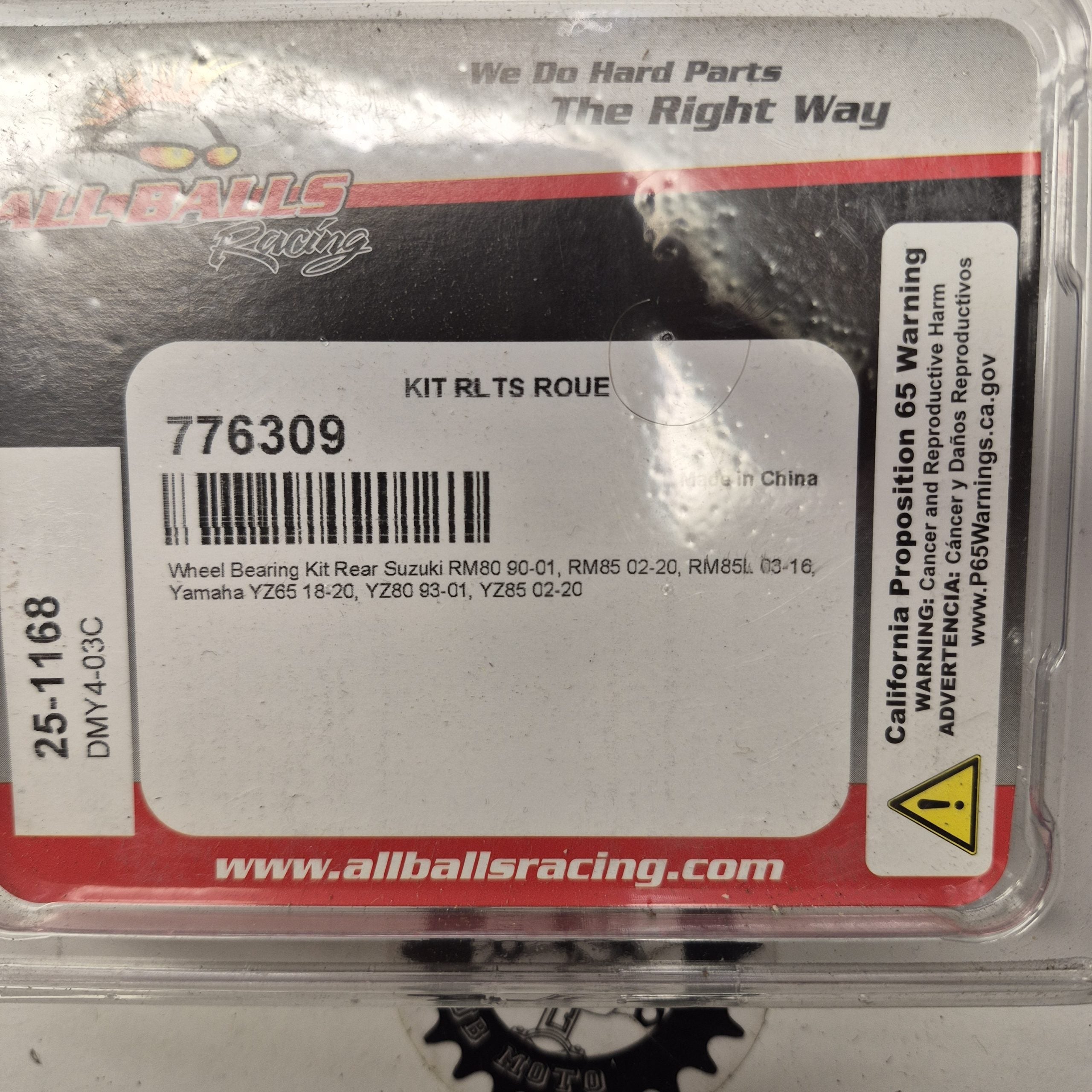 kit roulements de roues arriere yamaha  65 80 85 yz 93-21 suzuki 80 85 rm 90-20 776309