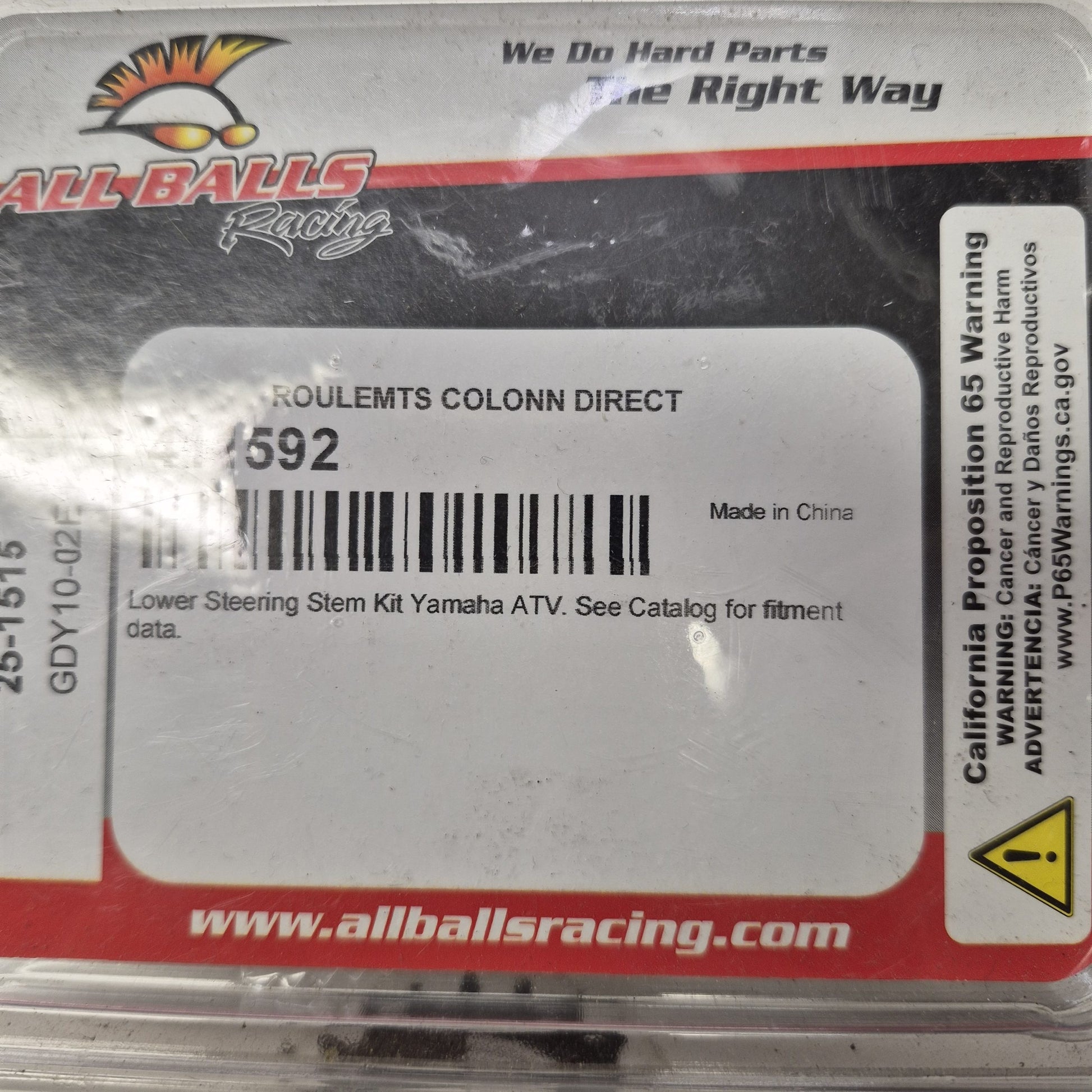 kit roulements colonne de direction yamaha 350-700 raptor yfz r banshee 411592-2
