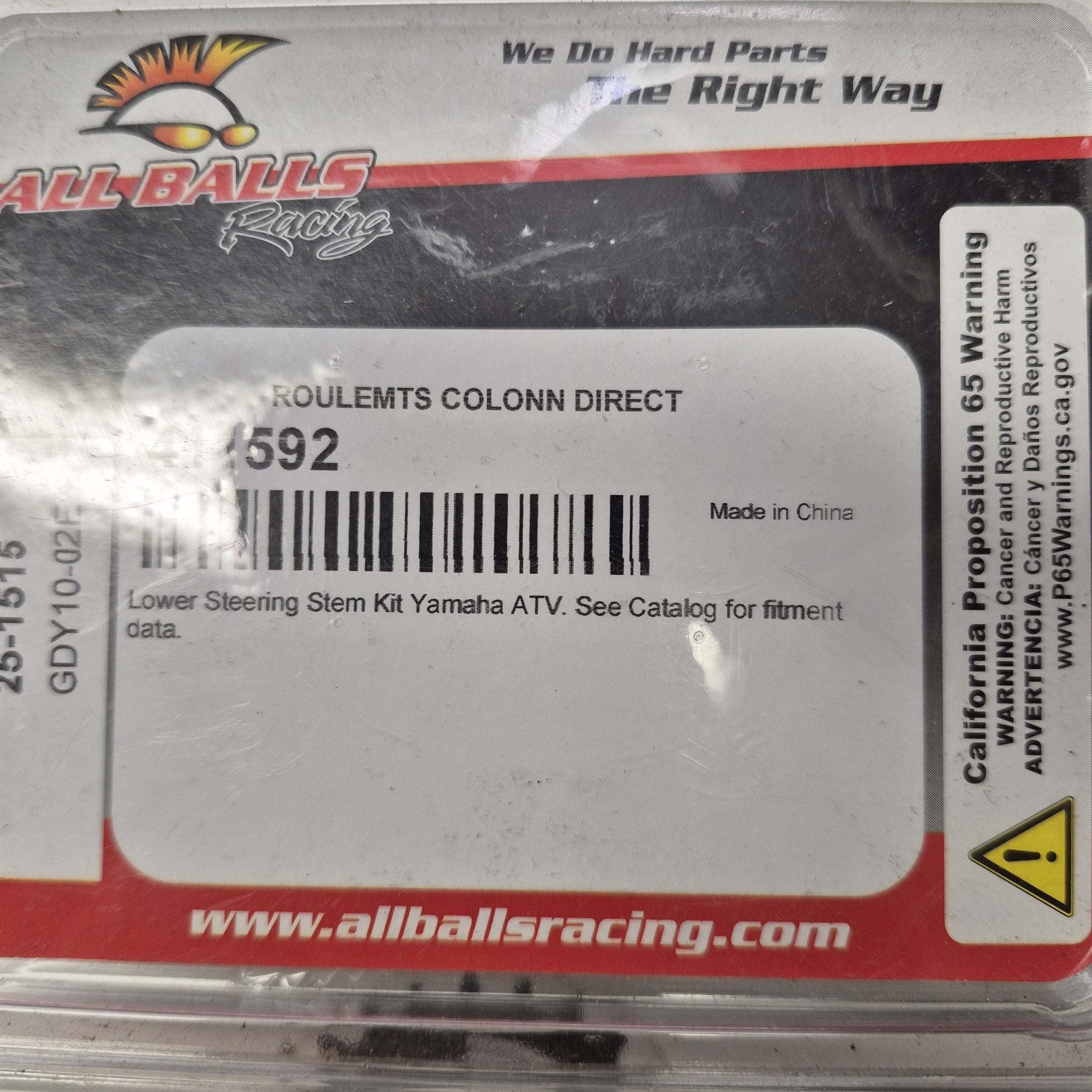 kit roulements colonne de direction yamaha 350-700 raptor yfz r banshee 411592