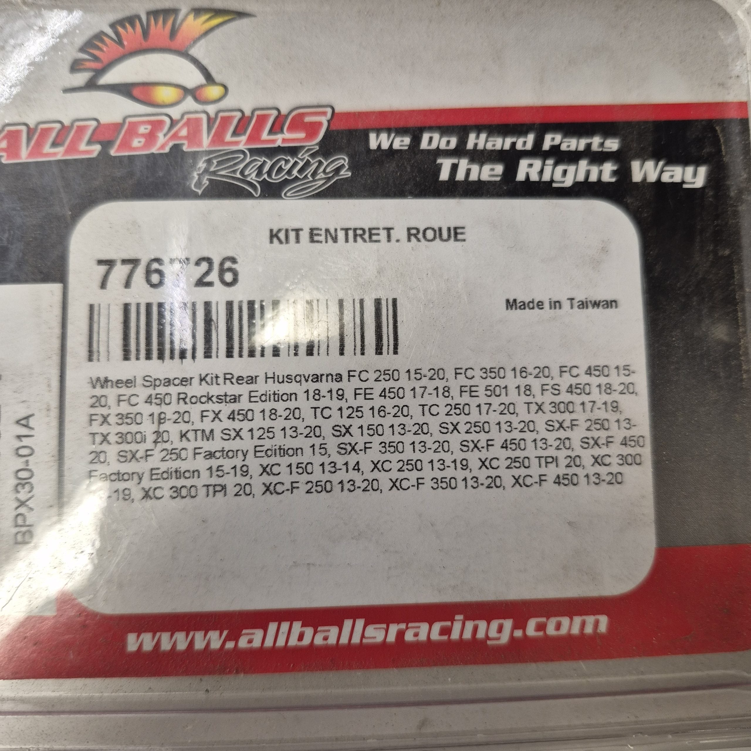 kit entretoise roue arriere ktm 125-450 sxf 13-19 776726