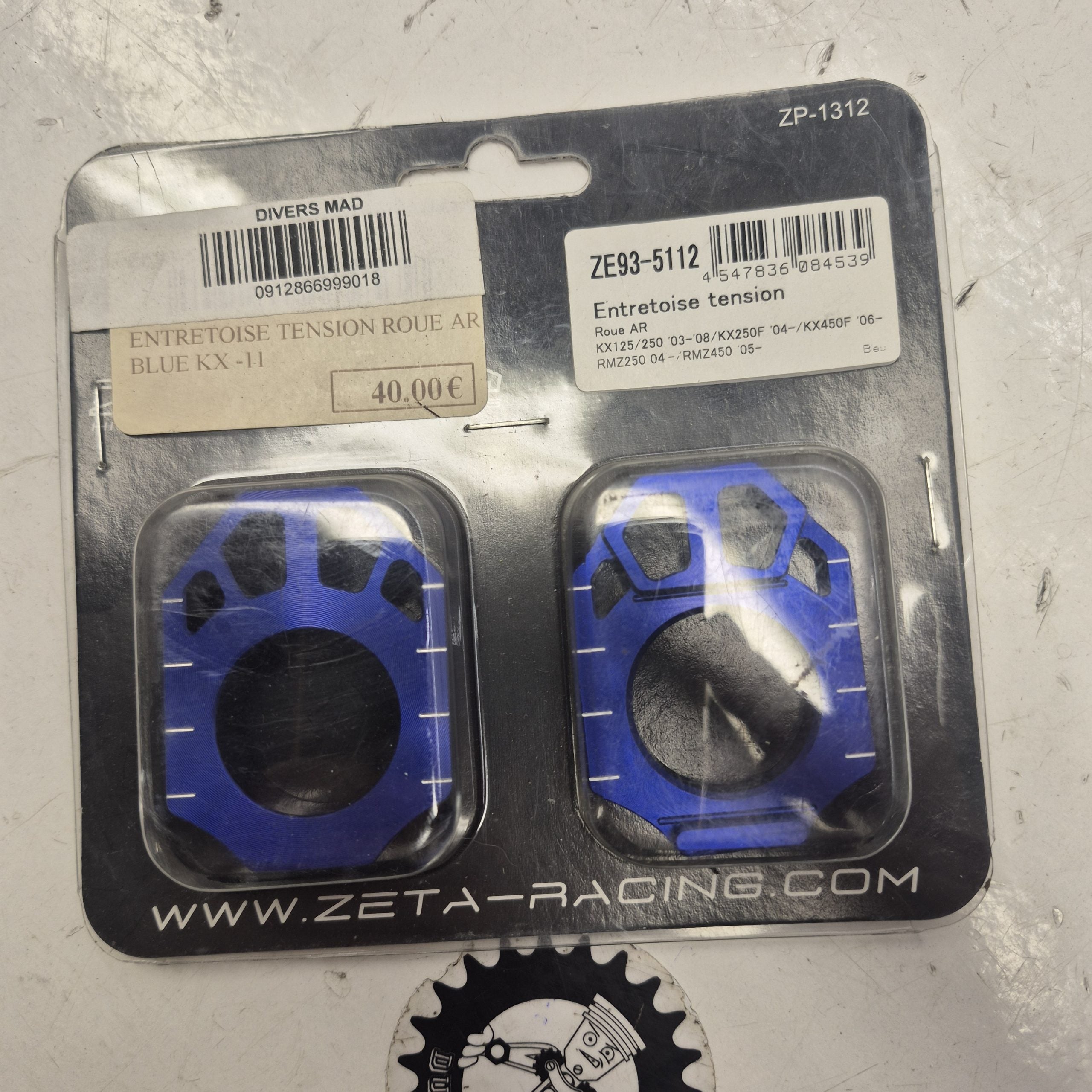 entretoise roue arriere neuve kawsaki 125 250 kx 03-08 / 250 kxf 04- / 450 kxf 06 / rmz 250 450 05-