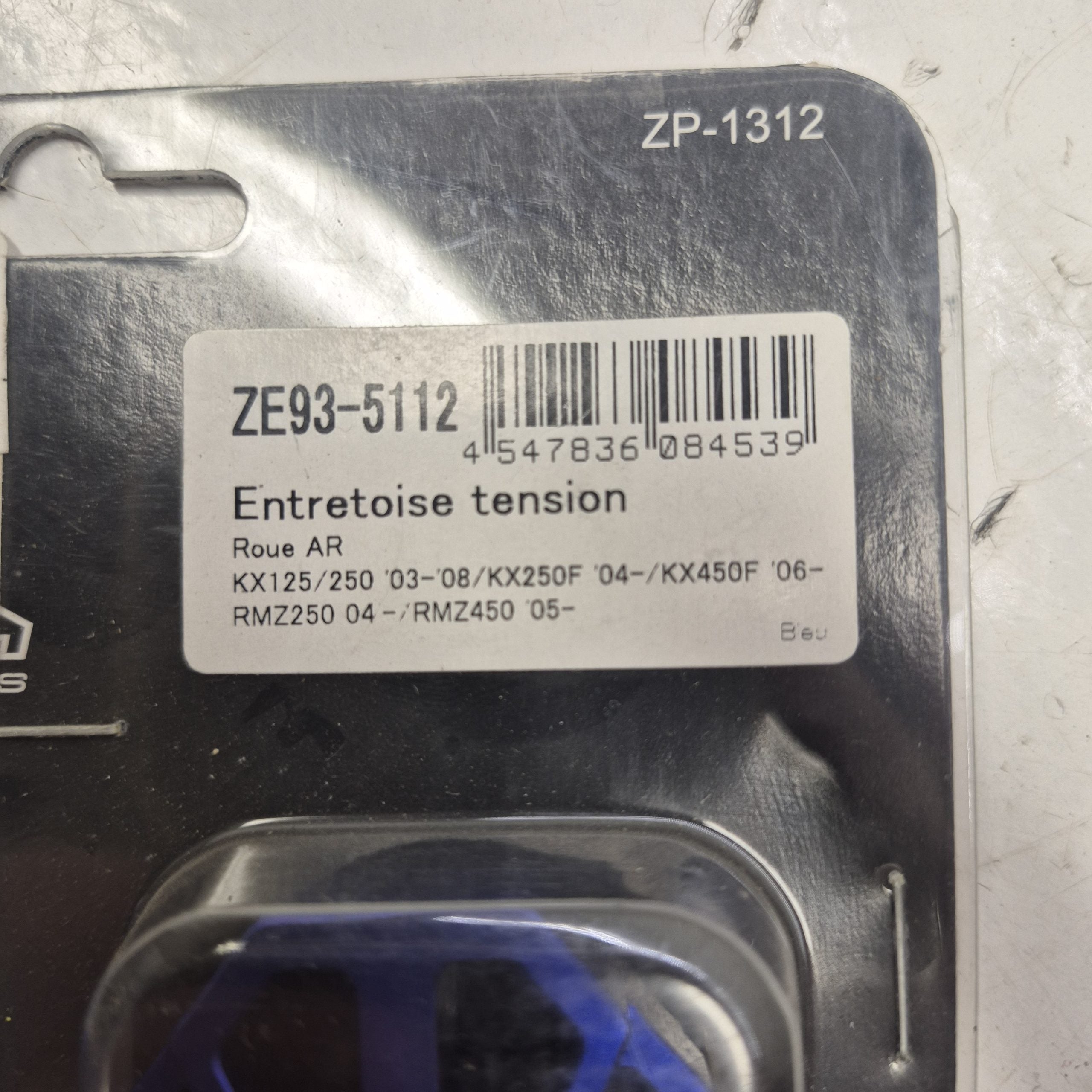 entretoise roue arriere neuve kawsaki 125 250 kx 03-08 / 250 kxf 04- / 450 kxf 06 / rmz 250 450 05-