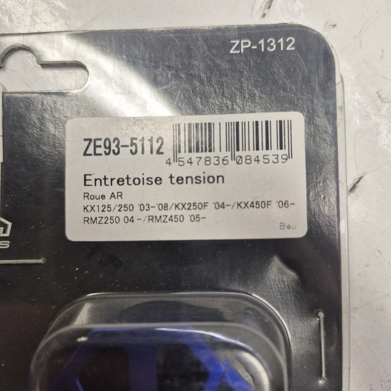 entretoise roue arriere neuve kawsaki 125 250 kx 03-08 / 250 kxf 04- / 450 kxf 06 / rmz 250 450 05--2