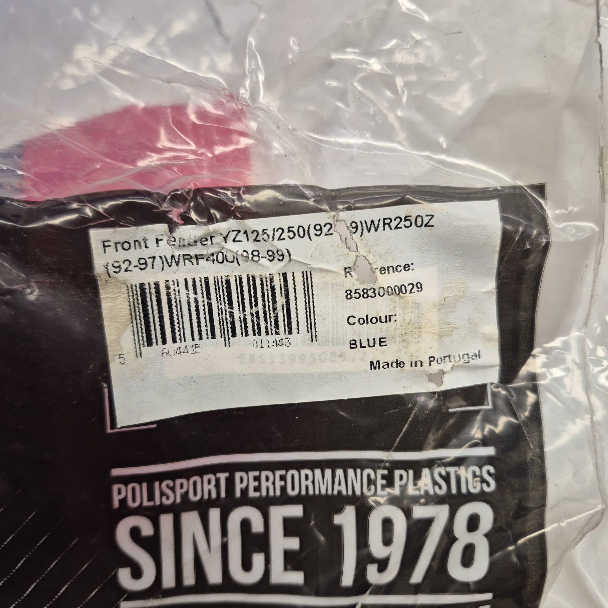 garde boue avant yamaha 125 250 yz 92-99 400 yzf-2