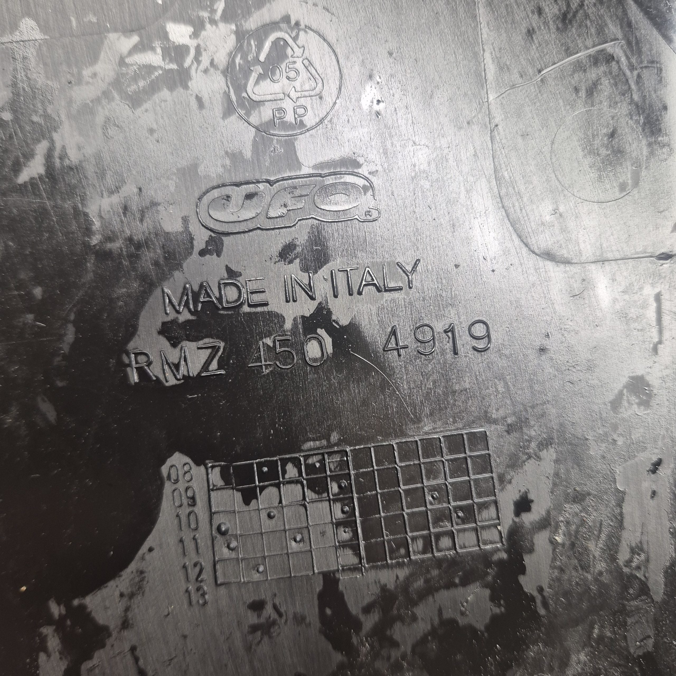 plaque numero suzuki 250 rmz 10-18 / 450 rmz 08-17