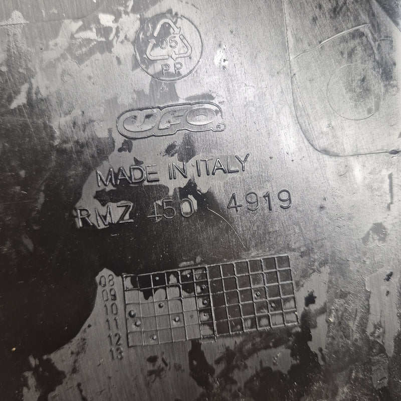 plaque numero suzuki 250 rmz 10-18 / 450 rmz 08-17-2