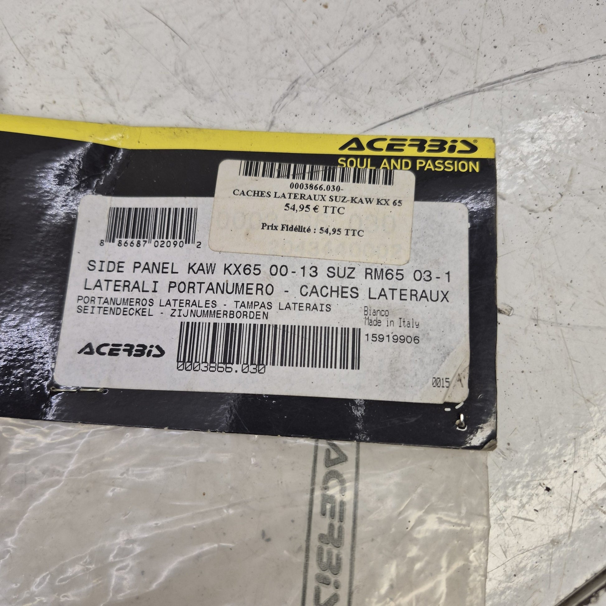 plastique neuf kawasaki 65 kx 00-13 / suzuki 65 rm-2