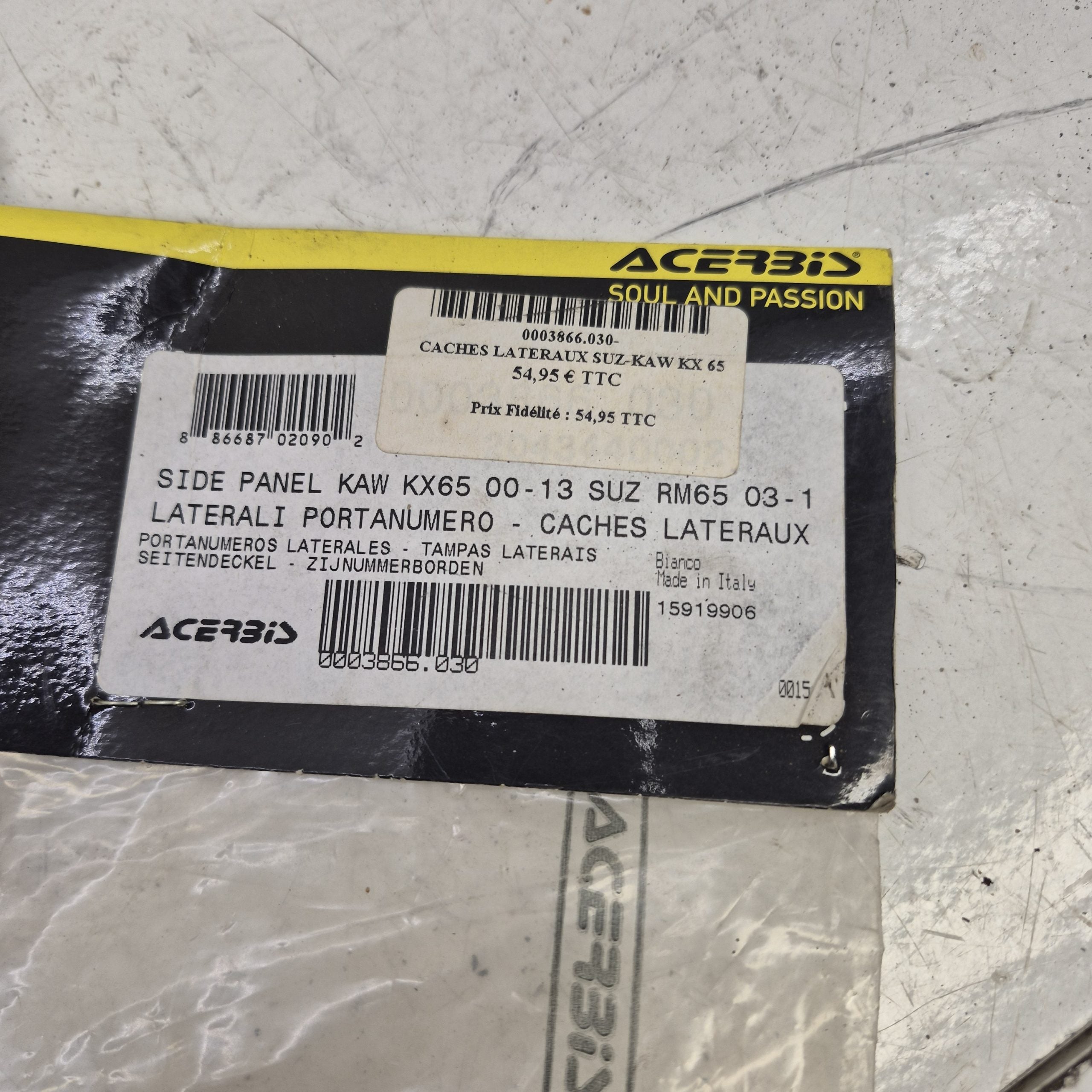 plastique neuf kawasaki 65 kx 00-13 / suzuki 65 rm-2
